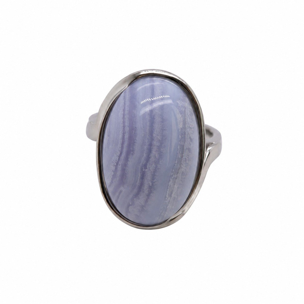 Sogni d'oro Fingerring "Blauschimmer" mit Chalcedon, Silber 925