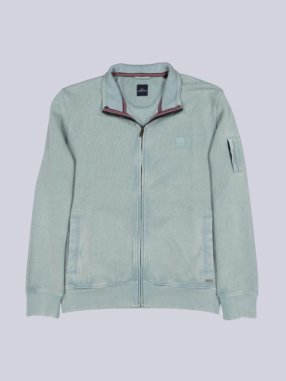 Engbers Sweatjacke Herren Sweatjacke Stehbund, Mittelblau