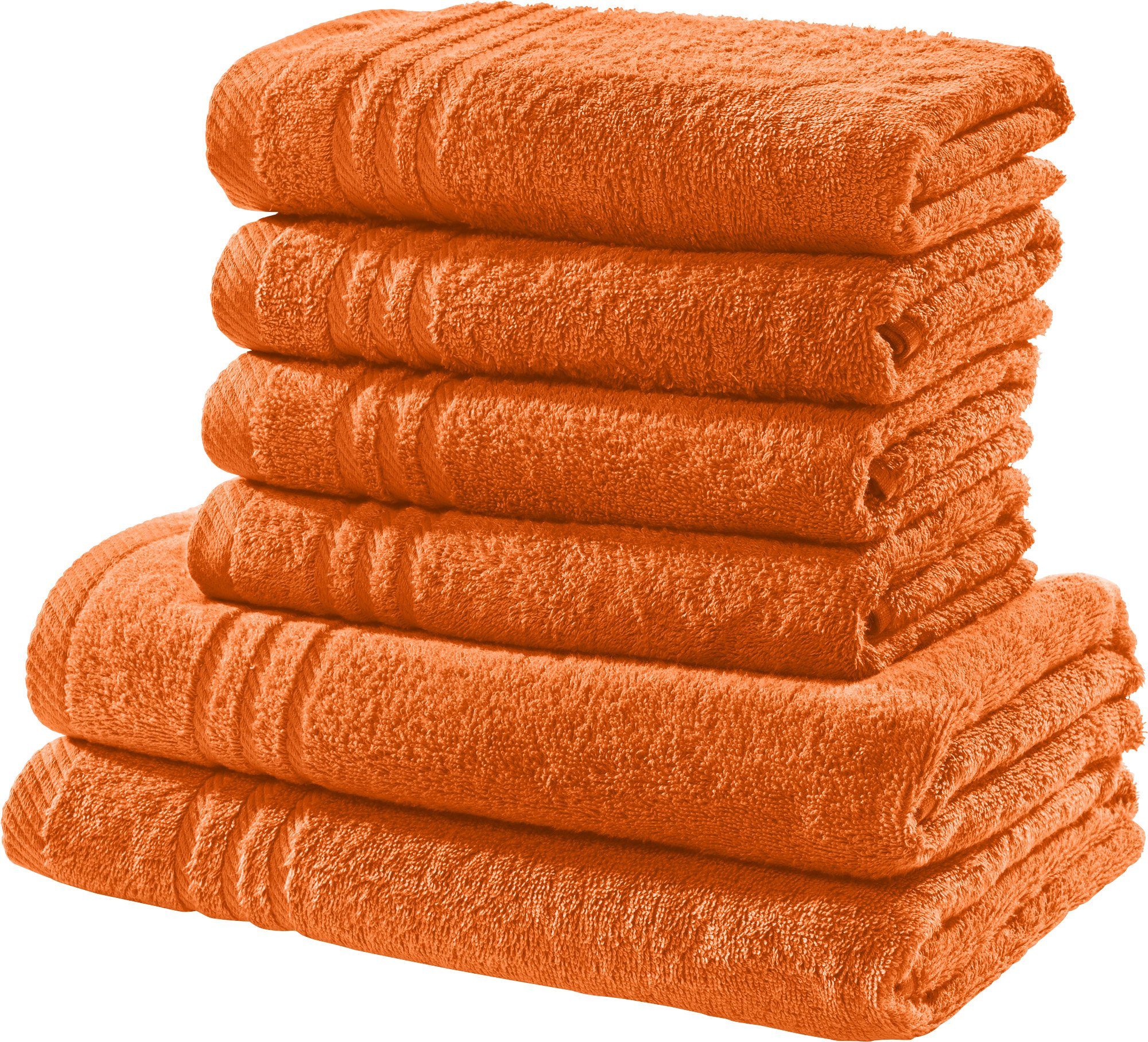 REDBEST Handtuch Set Frottier-Set uni 6-tlg., Frottier, Walk-Frottier Uni