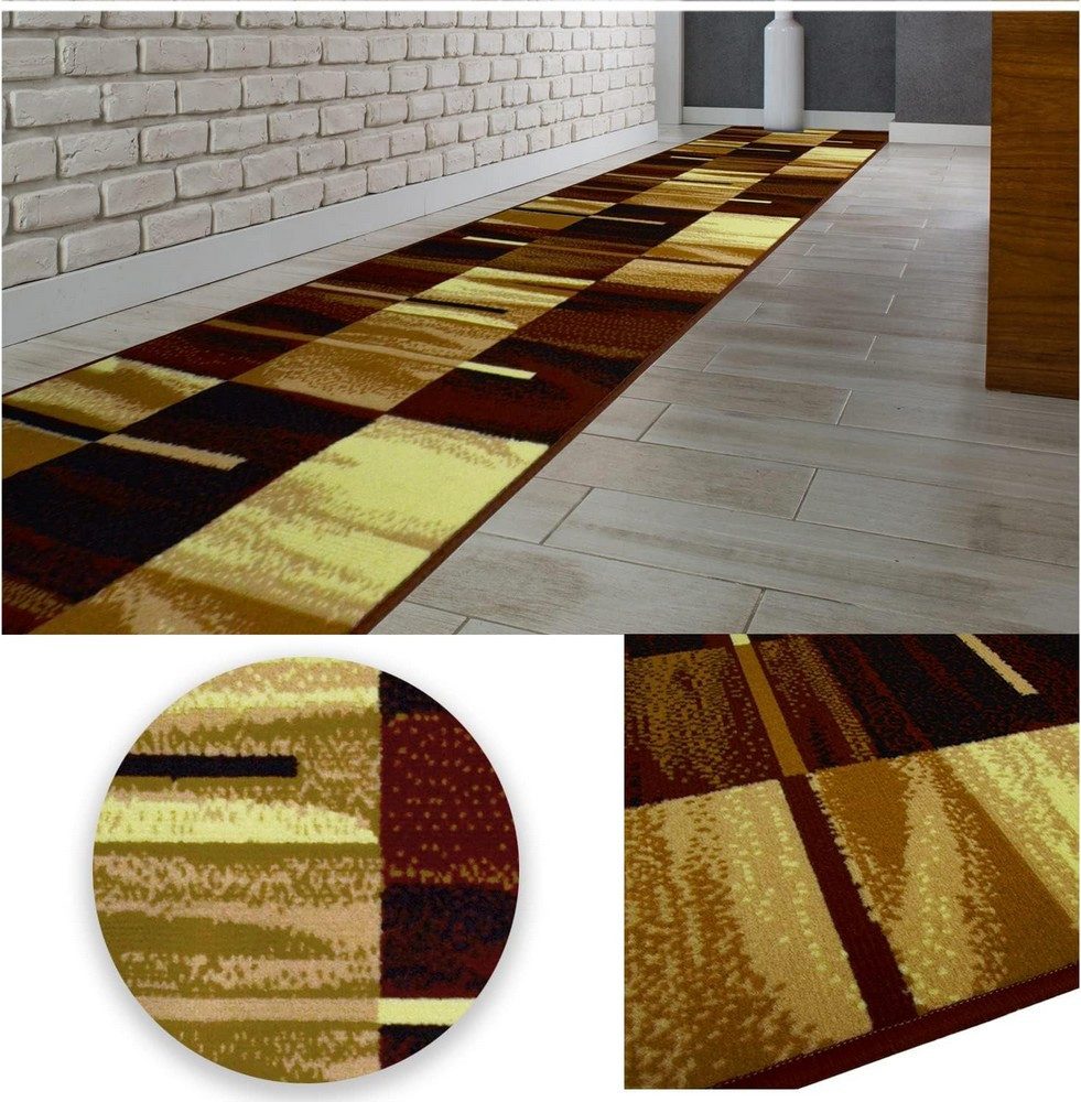 MDEKOR Läufer Teppich Läufer Meterware Höhe 6 mm, 70x70cm Braun Bond günstig online kaufen