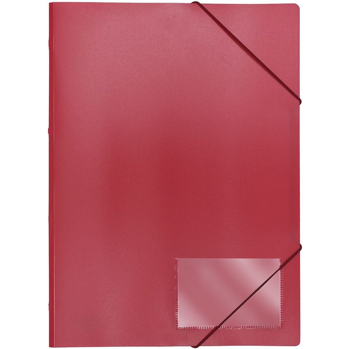 FOLDERSYS Fächermappe Eckspannmappe A4 PP vollfarbig rot