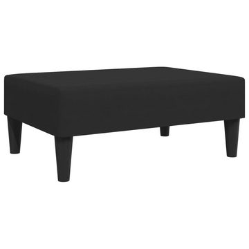 vidaXL Sofa Schlafsofa 2-Sitzer mit Kissen und Fußhocker Schwarz Samt