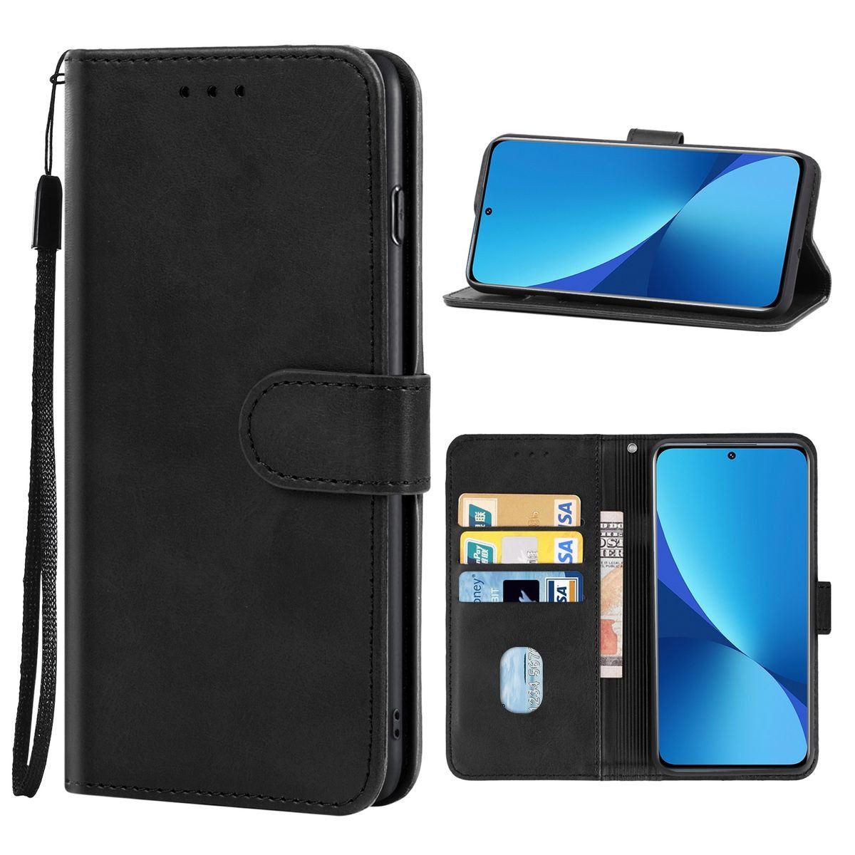 König Design Handyhülle Xiaomi 12 / 12X, Schutzhülle Schutztasche Case Cover Etuis Wallet Klapptasche Bookstyle