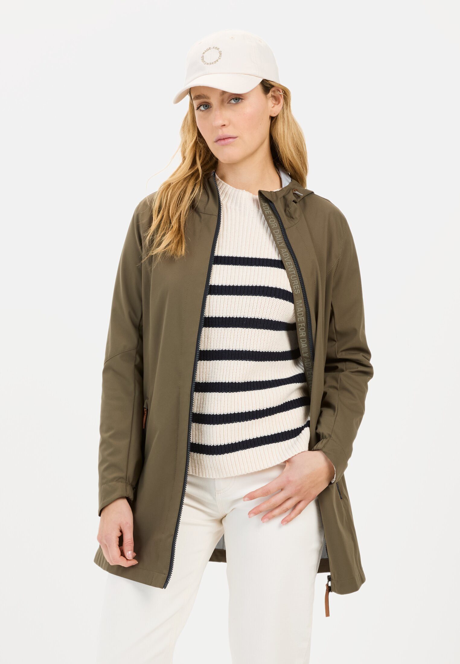 camel active Softshelljacke aus recyceltem Polyester Langarm Kapuze Markenl günstig online kaufen