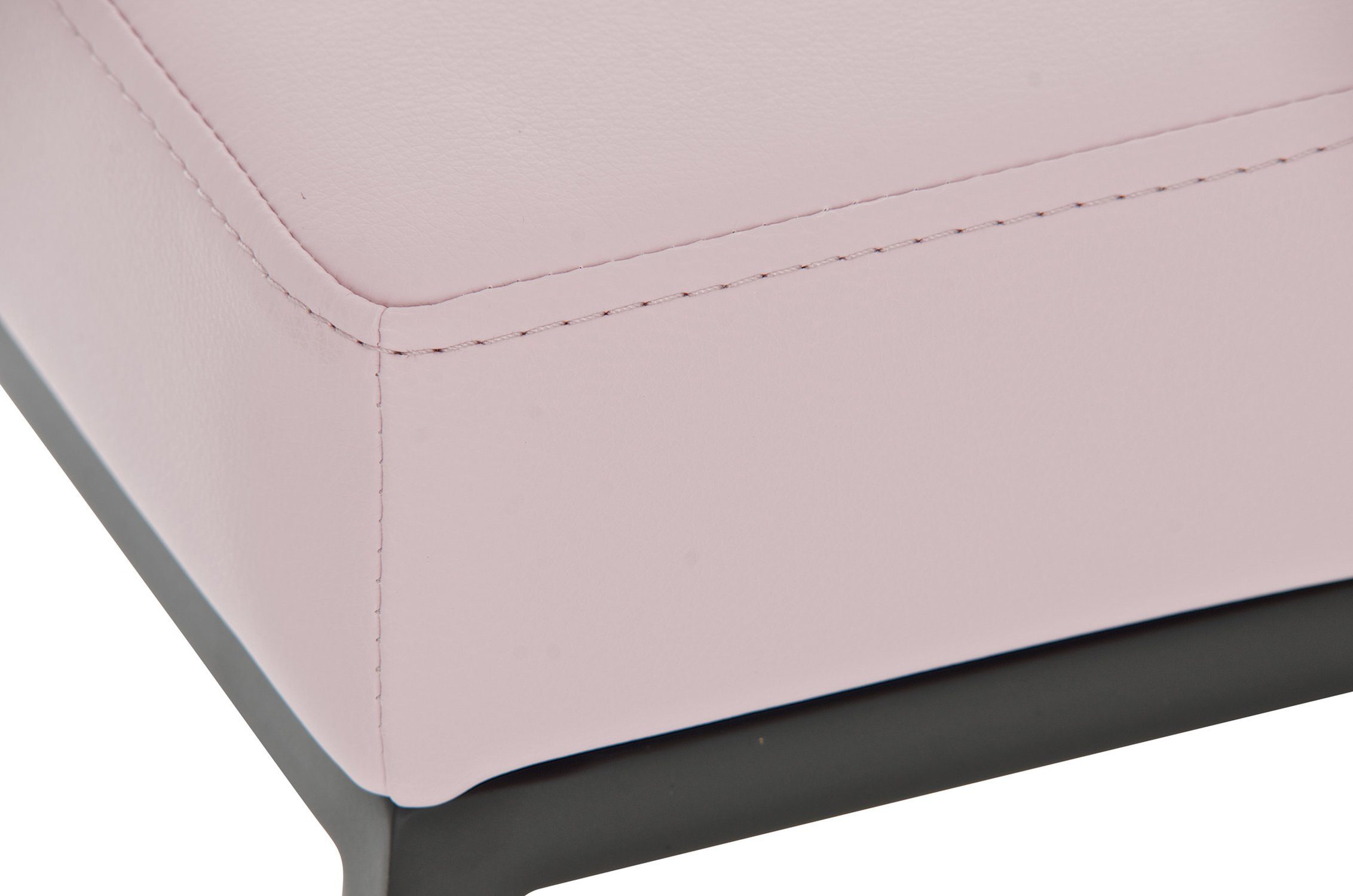 Theke Fußstütze und Thekenhocker Barhocker Polsterung - - Sitzfläche: Hocker Montana-B Pink matt schwarz - hochwertiger & für Kunstleder Gestell (mit TPFLiving Küche),