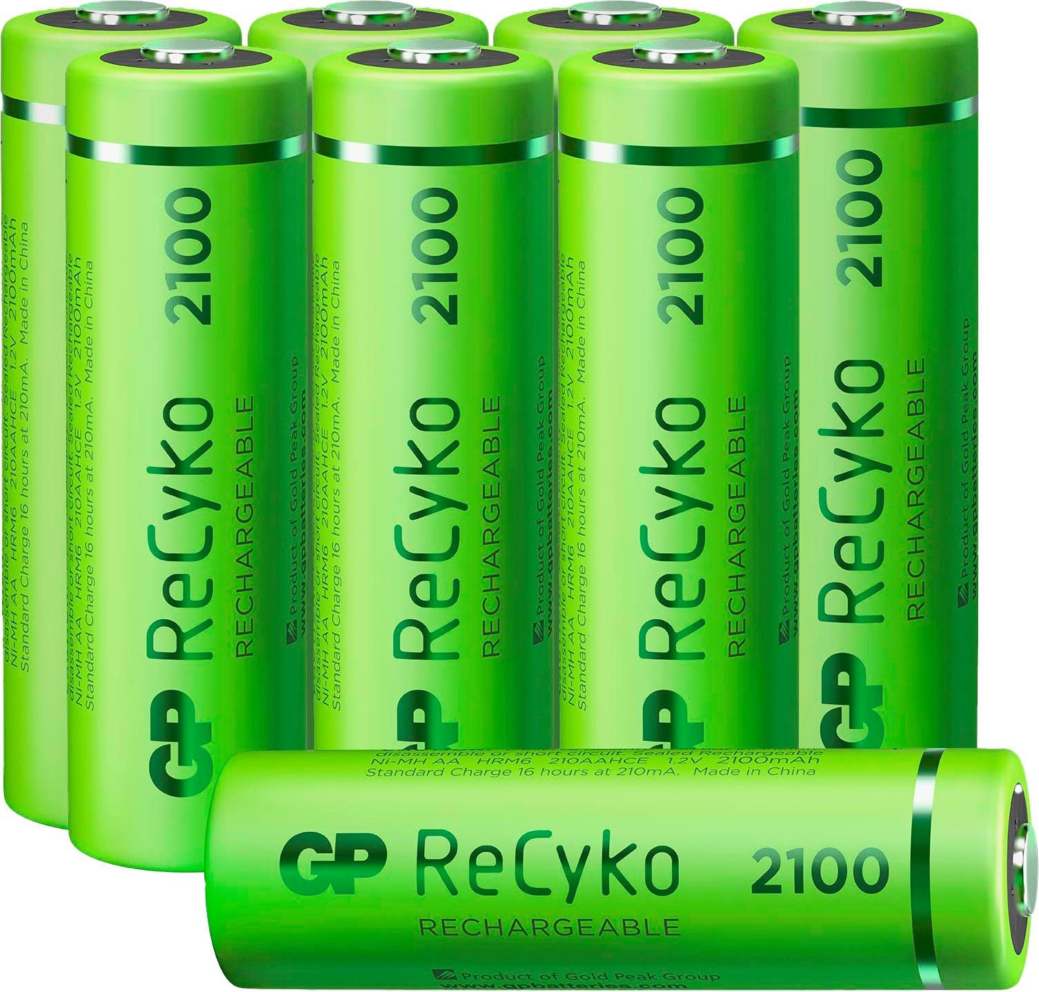 AA Akku Batteries GP mAh 2100 ReCyko Box NiMH (8 Mignon 8er St) 1,2V mAh 2100 Akku