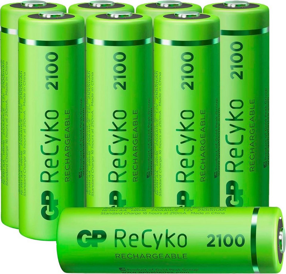GP Batteries »AA Akku NiMH 2100 mAh ReCyko 1,2V 8 Stück« Akku Mignon 2100 mAh online kaufen OTTO GP Batteries »AA Akku NiMH 2100 mAh ReCyko 1,2V 8 Stück« Akku Mignon 2100 mAh online kaufen OTTO