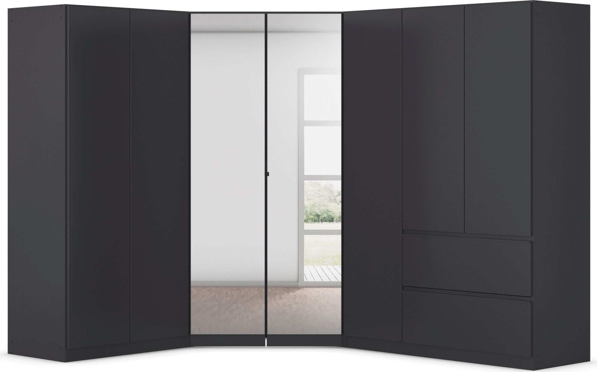 rauch Schrank-Set Kleiderschrank Schrank Garderobe Wäscheschrank COSTA Größe 208x253 cm, (Set, 3-St., in 3 Ausstattungen BASIC/CLASSIC/PREMIUM), viel Platz, grifflose Front und Push-to-Open Funktion MADE IN GERMANY