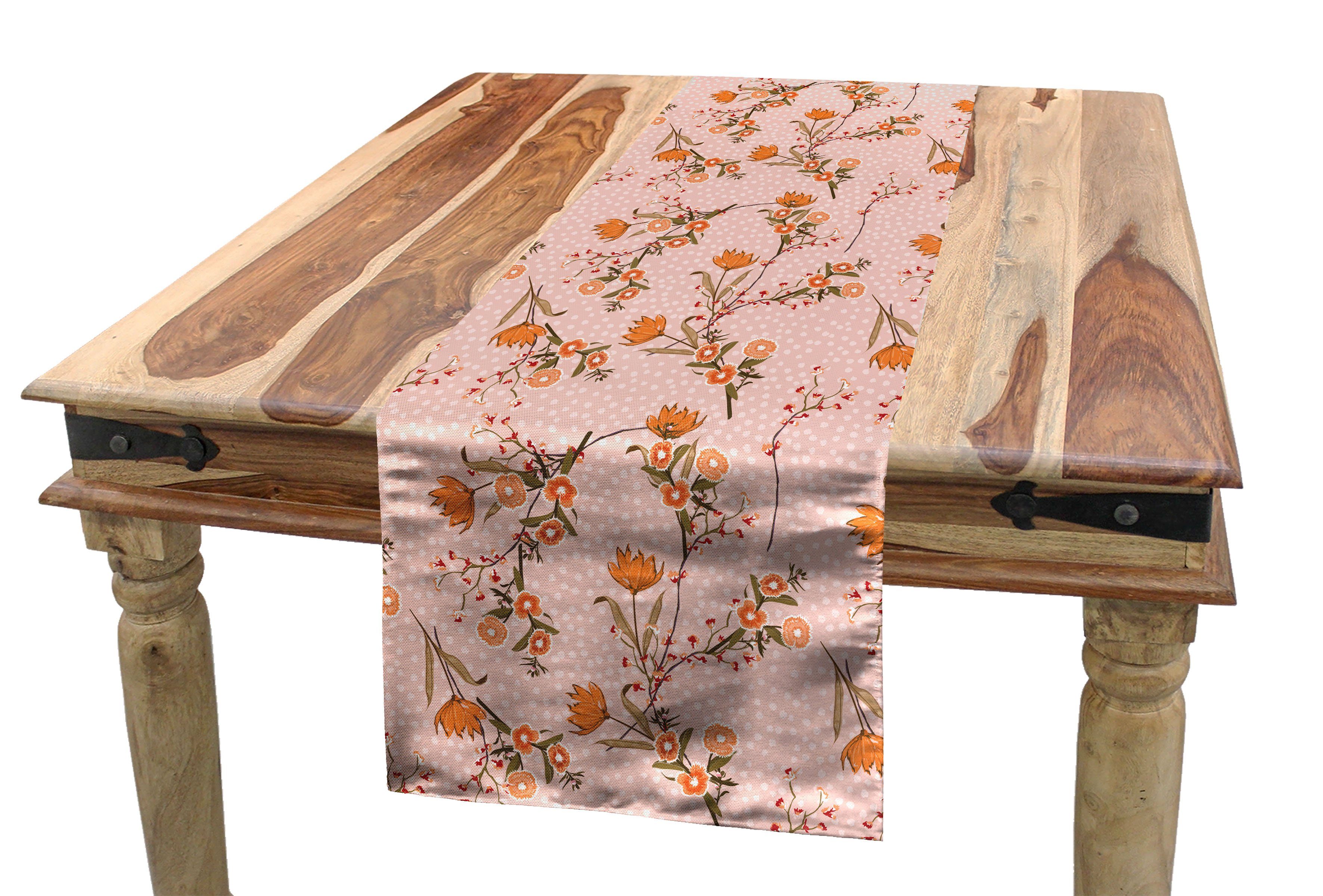 einzigartiger Laden Abakuhaus Tischläufer Esszimmer Floral Rechteckiger Dekorativer Tischläufer, Flower-Zeichnungen Pastell-Wild Küche