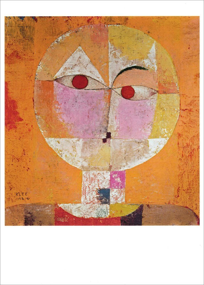 Postkarte Kunstkarte Paul Klee "Senecio (Baldgreis)"