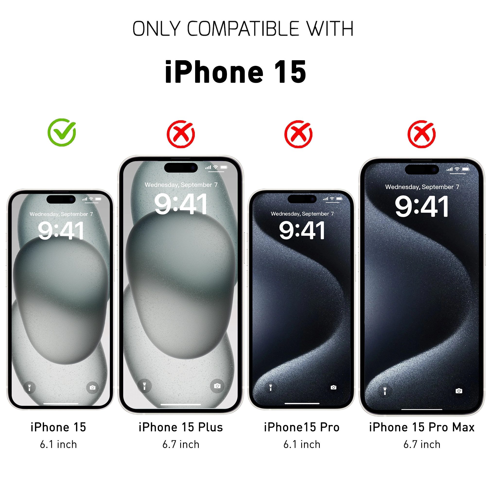 MASETECH Displayschutzfolie iPhone 15 Schutzglas Anti Fingerprint Blasenfrei Klar Kratzfest für Apple iPhone 15, 2er Set, Apple iPhone 15, Kratzfest, Anti-Finge – Bild 2 von 4