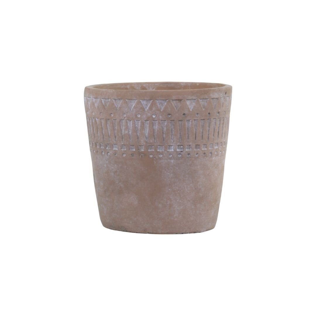 Terracotta Chic Antique Muster Blumentopf