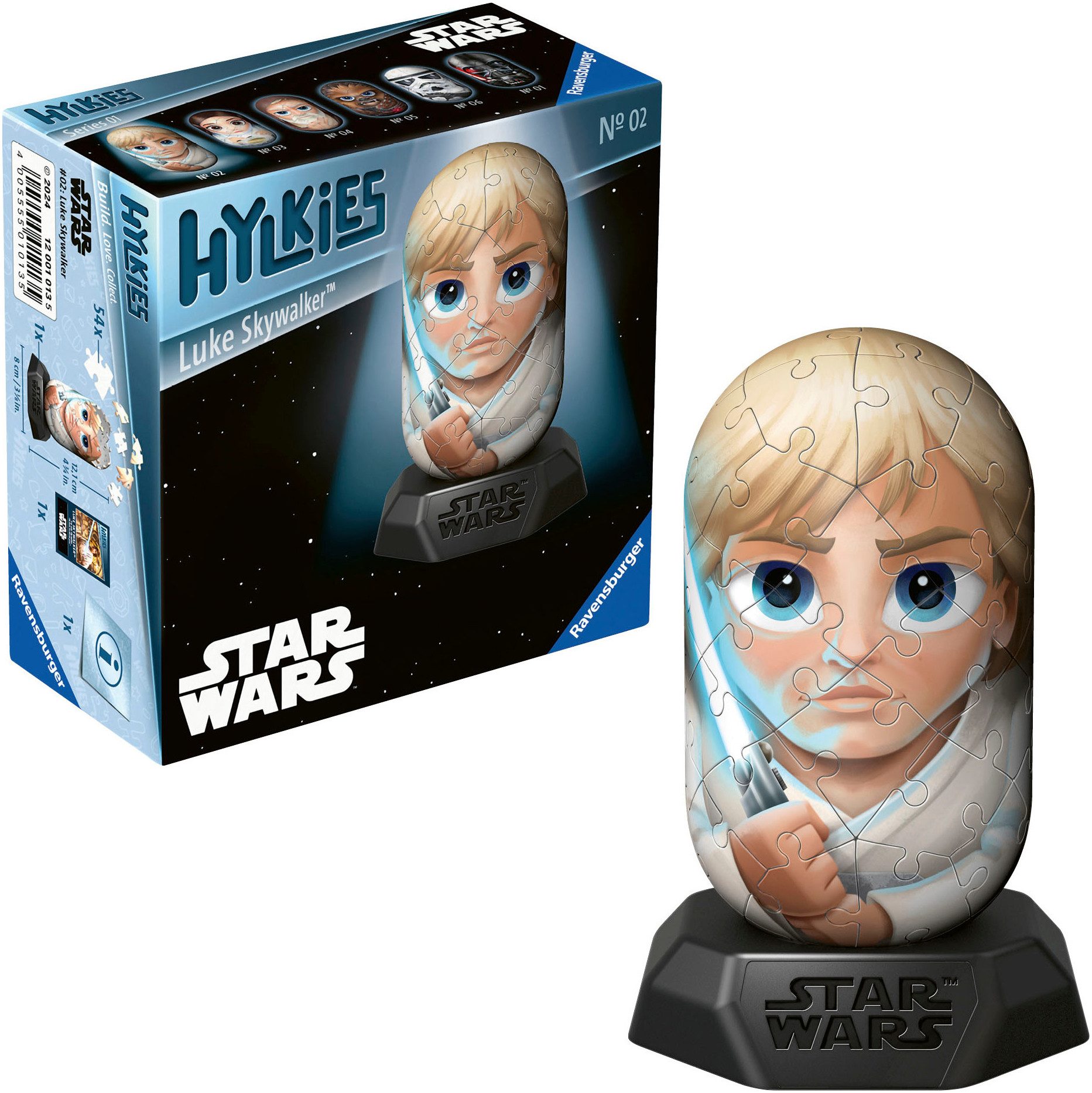 Ravensburger 3D-Puzzle Star Wars Hylkies Sammelfigur #02 Luke Skywalker, 54 günstig online kaufen