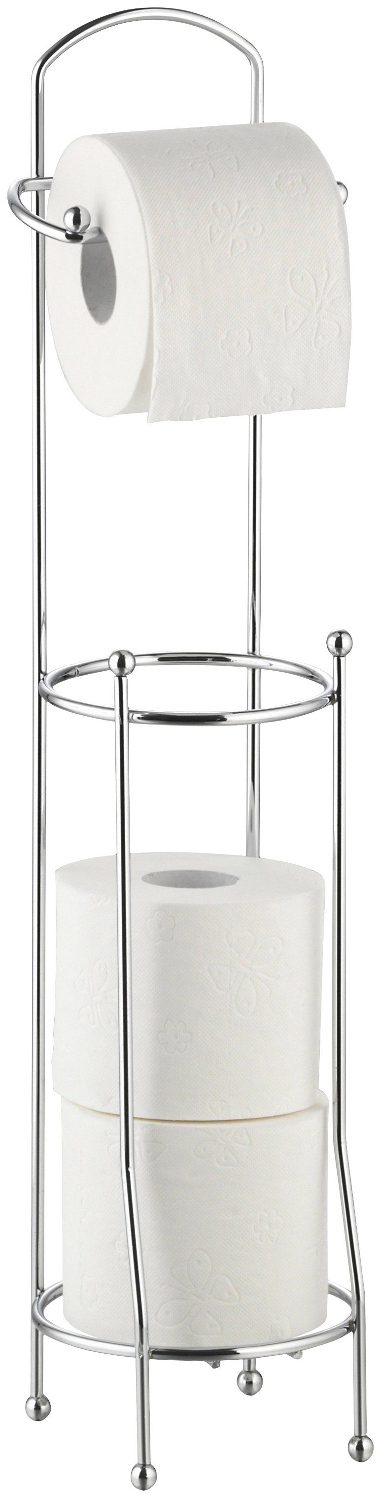 axentia Toilettenpapierhalter Udana, für ca. 4 Rollen, Länge: 15,5 cm | Toilettenpapierhalter