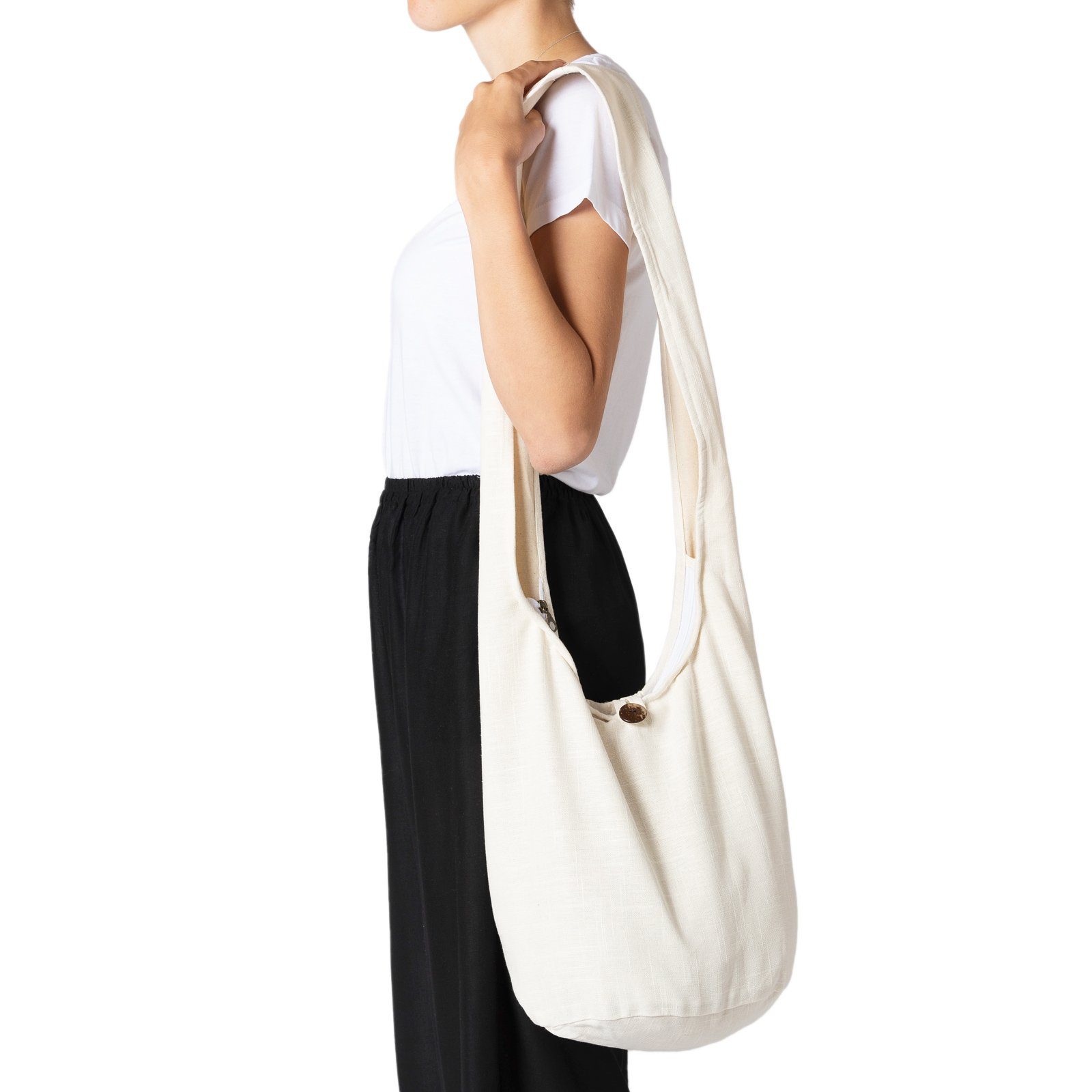 PANASIAM Freizeittasche Schulterbeutel einfarbig Schultertasche aus Hanf in günstig online kaufen