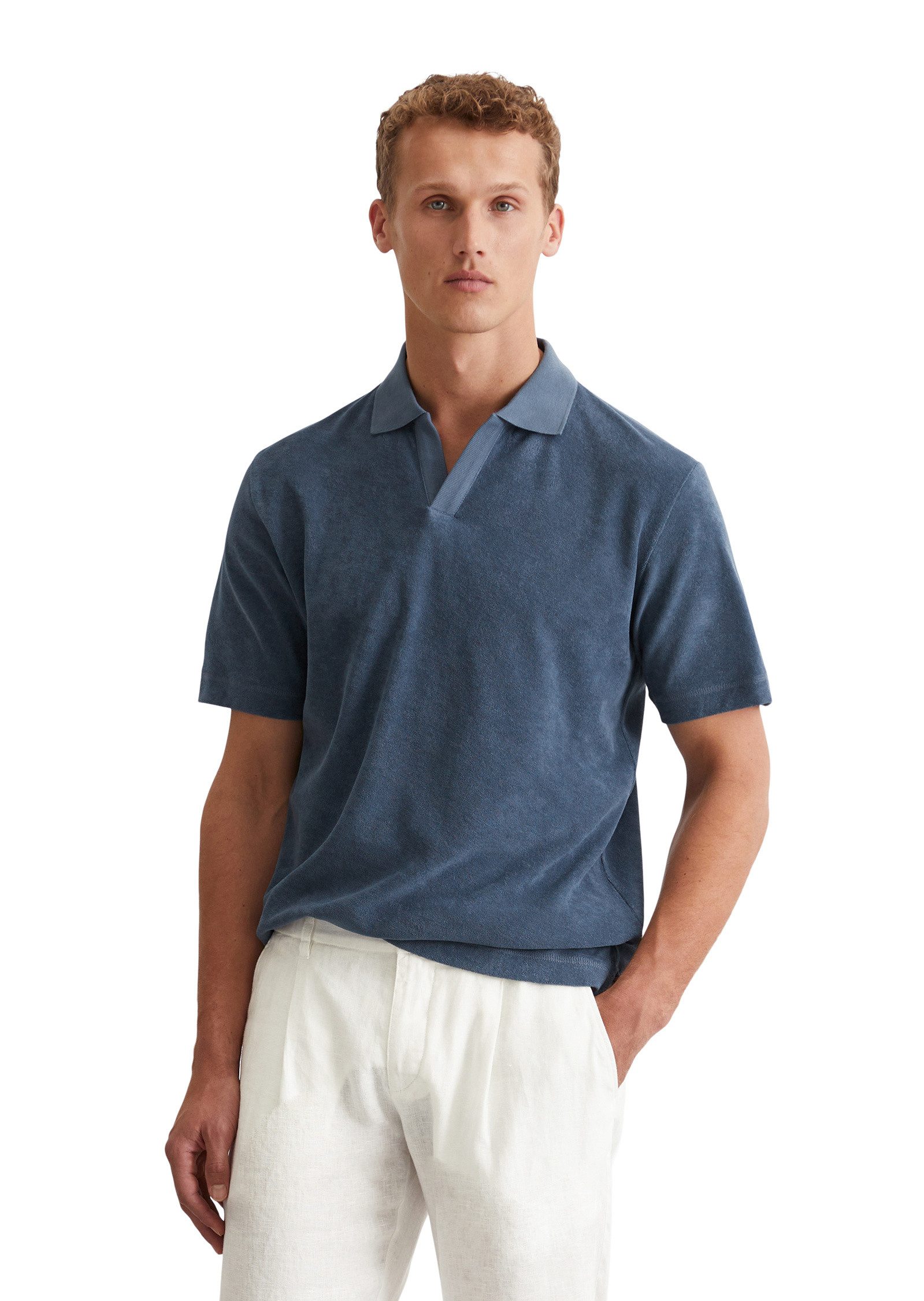 Marc O'Polo Poloshirt aus Bio-Baumwoll-Frottee günstig online kaufen