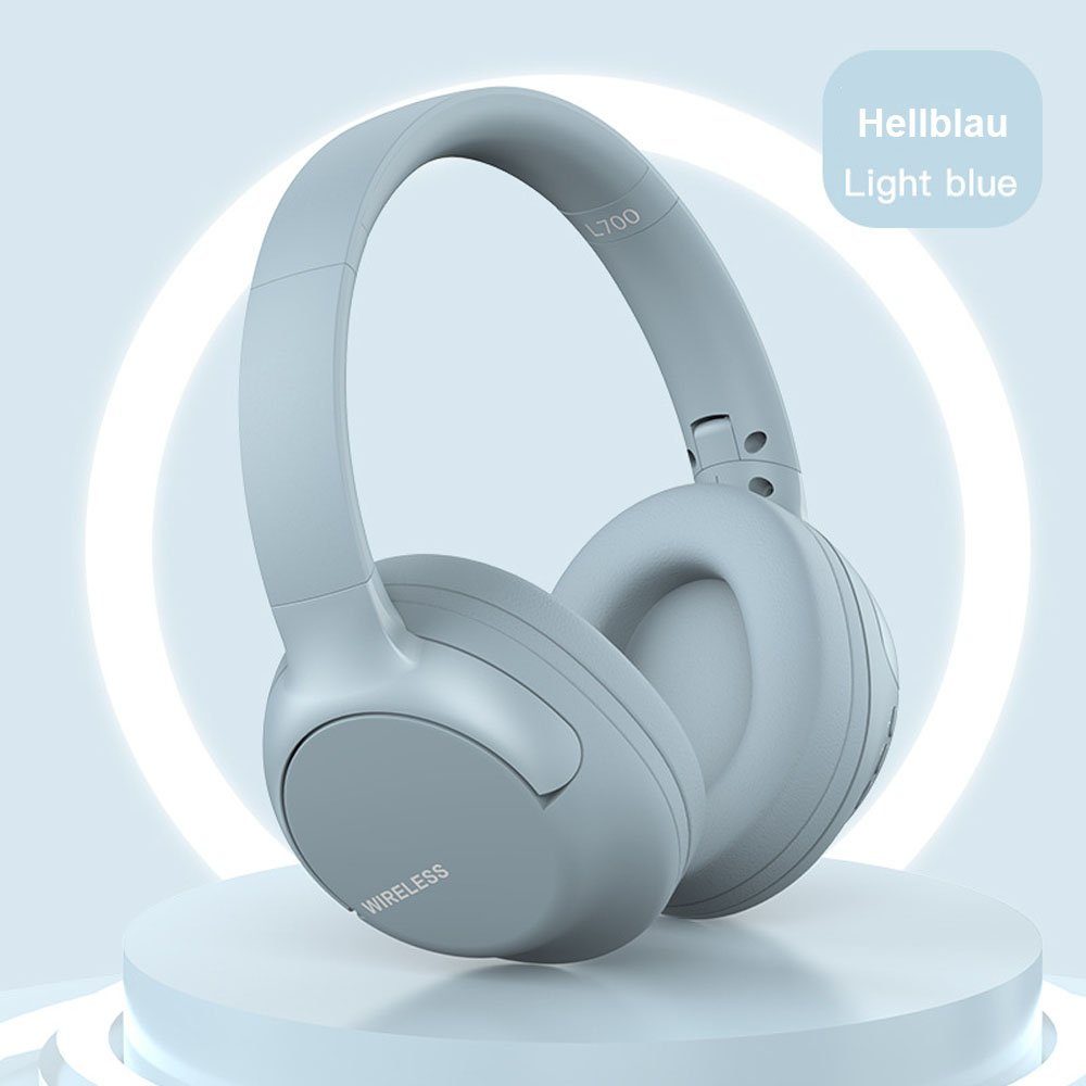 mit MOUTEN Bluetooth-Kopfhörer Bluetooth-Kopfhörer Geräuschunterdrückung blau Over-Ear-Ohrhörer