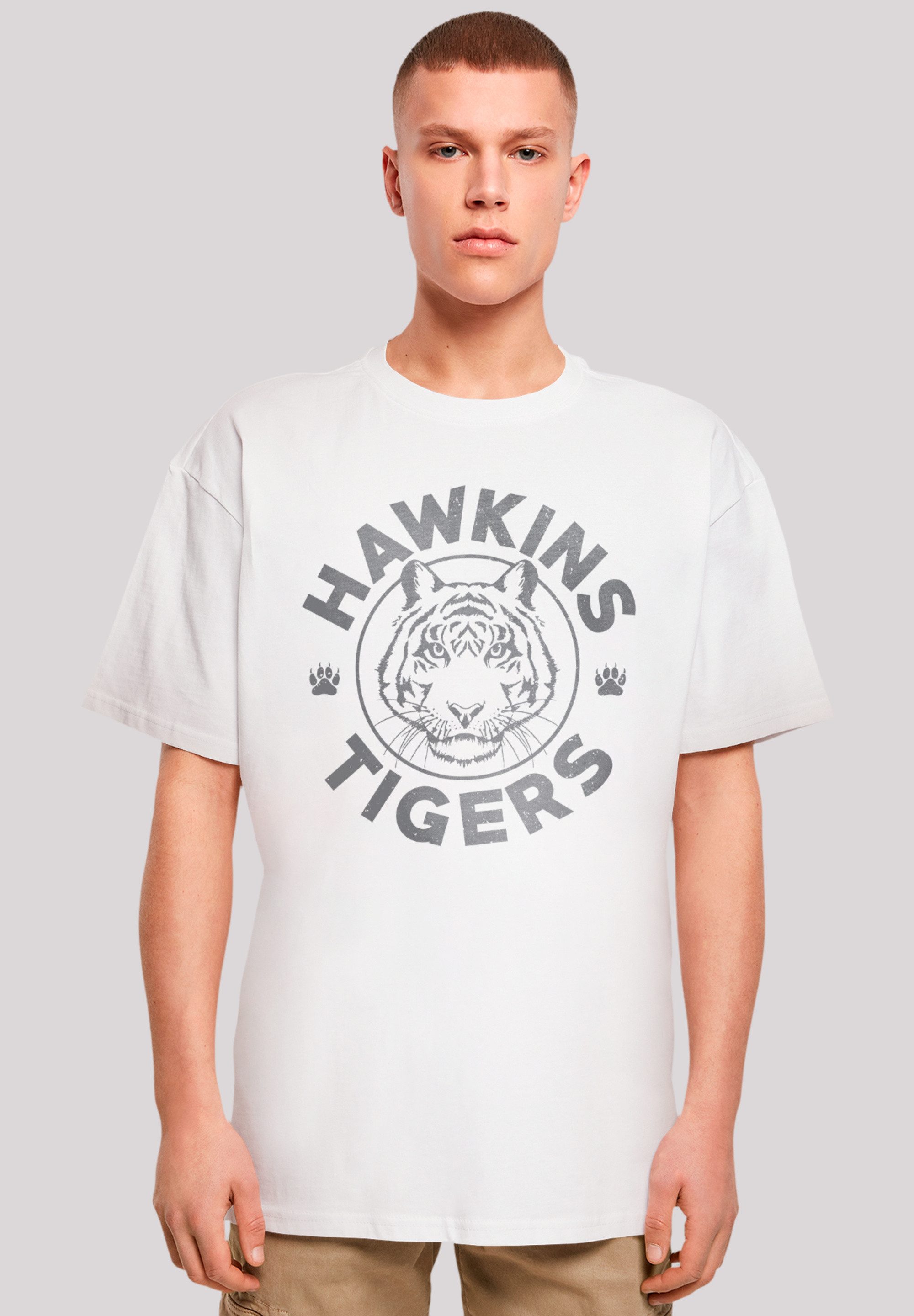T-Shirt Stranger Things Hawkins Grey Tiger