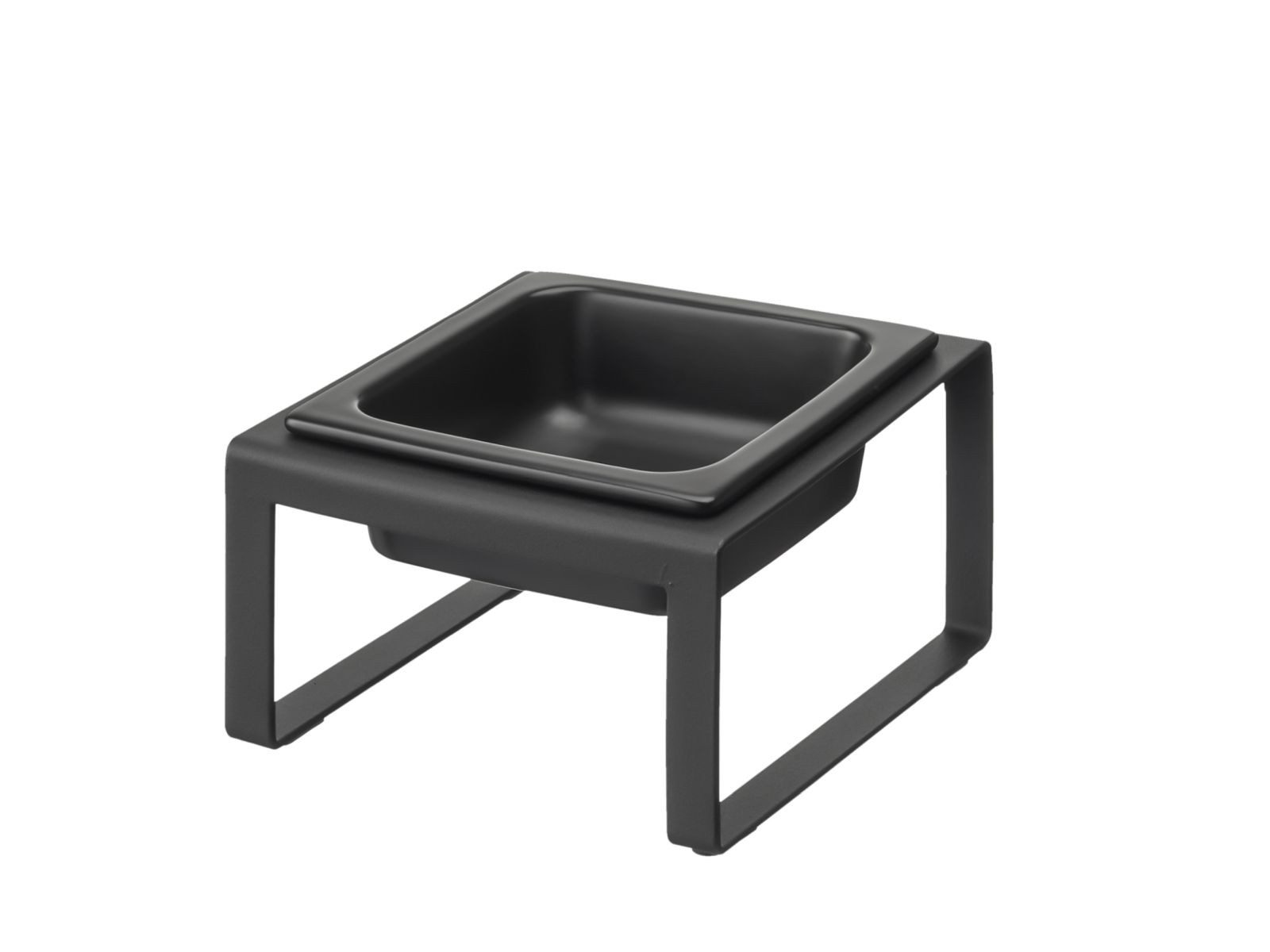 Yamazaki Futternapf Tower Einzelnapf 1 Schale Metallgestell für Hunde und Katzen, Keramik, Fressnapf, Napf, für Katzen und kleine Hunde, Futterstation