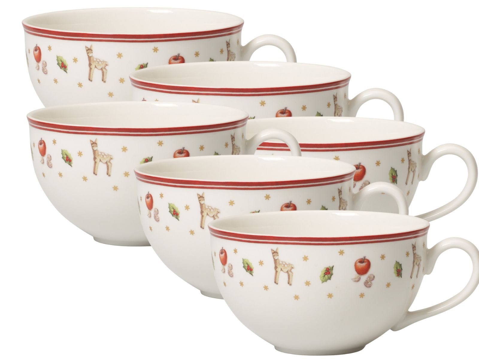 Villeroy & Boch Geschirr-Set Toy's Delight Milchkaffee-Obertasse 0,3 l Set6, Premium Porcelain