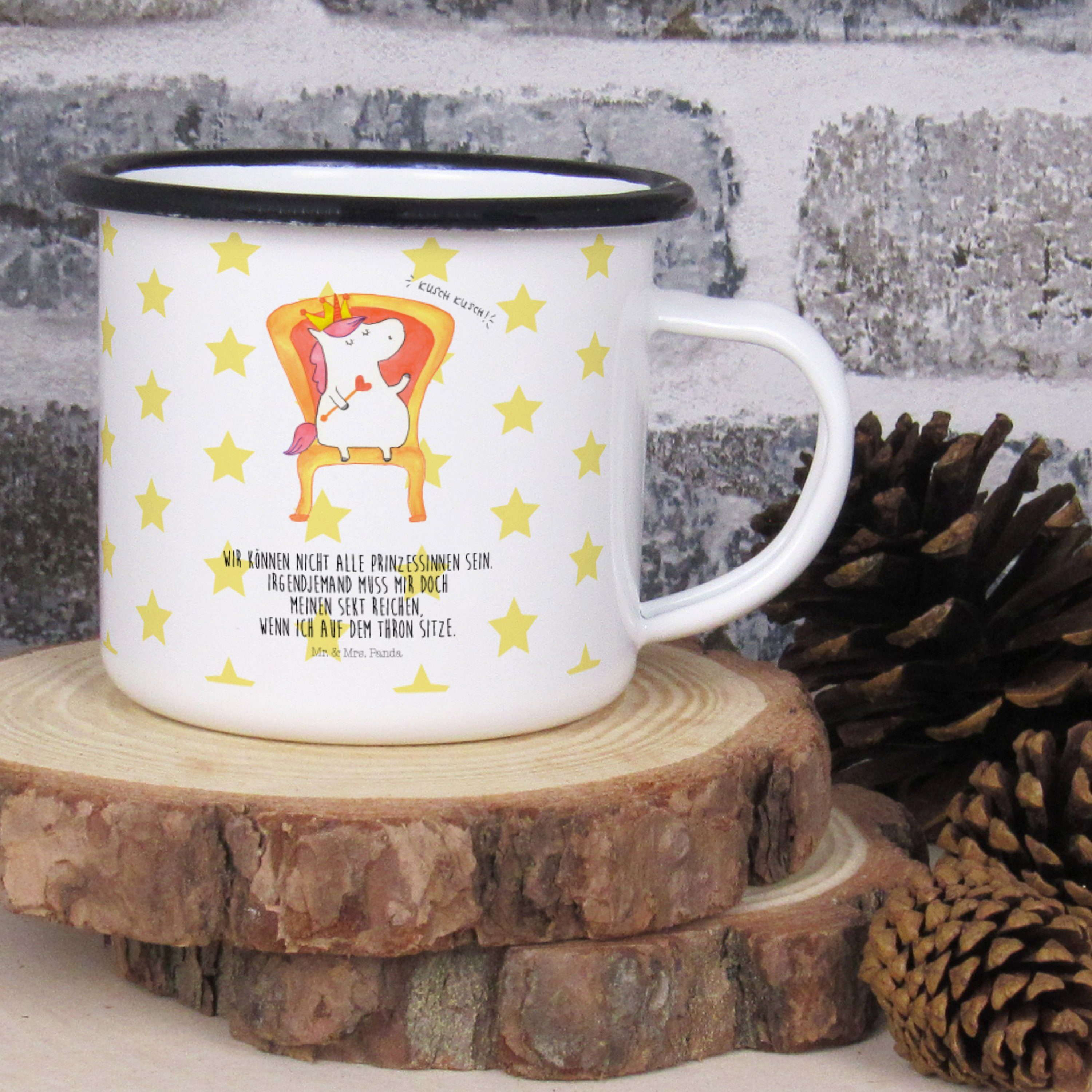 Mr. & Mrs. Panda Kaffeetasse, (1 Weiß - Outdoor Bun Einhorn König Dekobecher - Geschenk, Prinzessin, St)