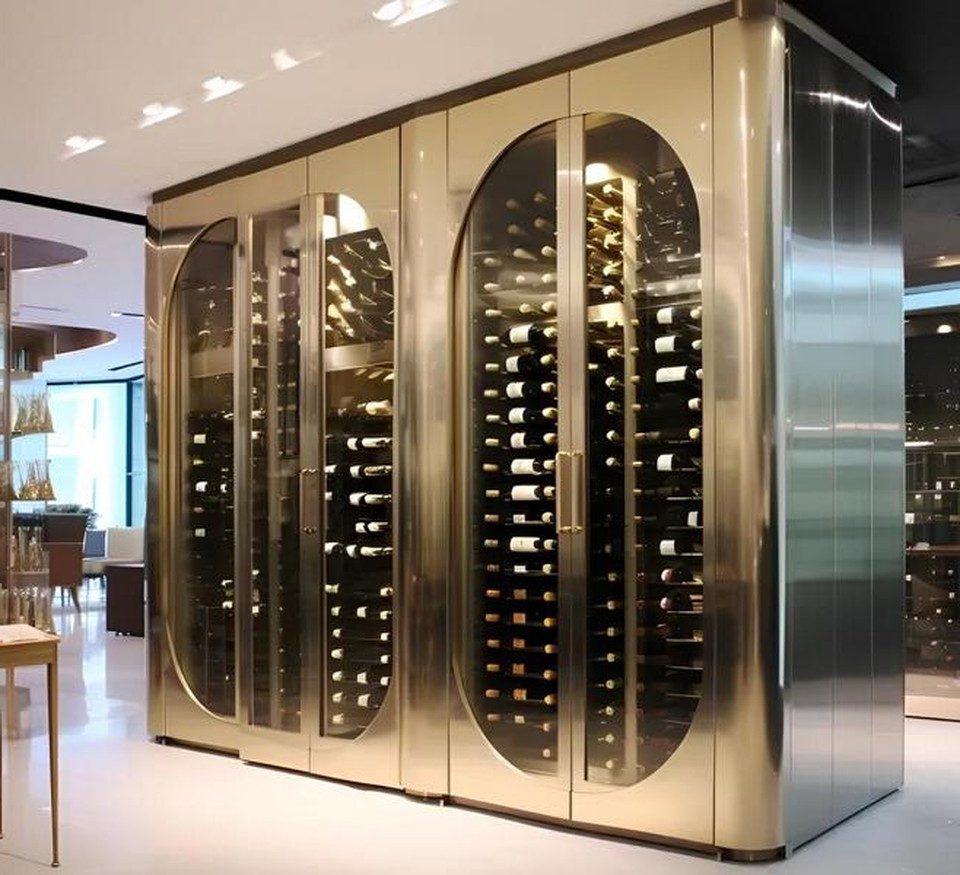 Xlmoebel Weinschrank Weinlagerkühlschrank Temperierter Weinschrank Weinkühlgerät Made in Europa