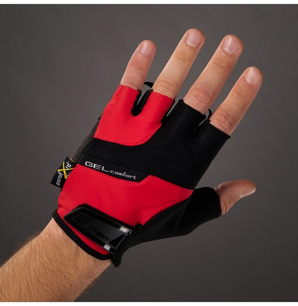 Fahrradhandschuhe Gel Comfort rot - 1 Paar