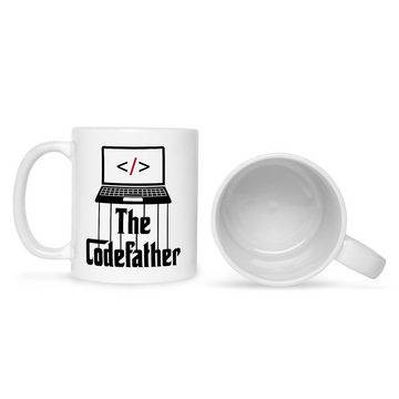 GRAVURZEILE Tasse mit Spruch - The Codefather, Keramik, Farbe: Weiß