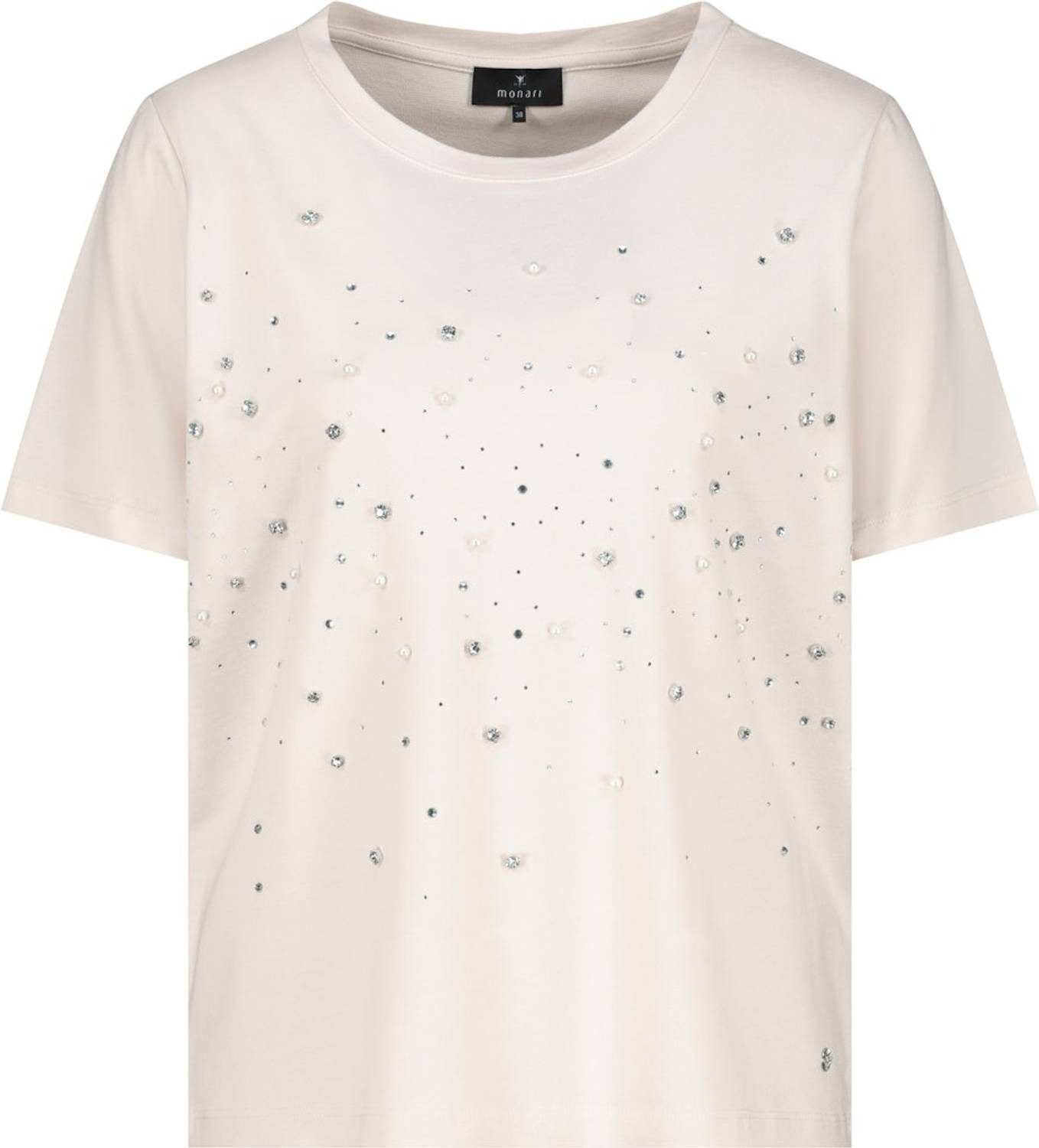 Monari T-Shirt 410112 Exklusive Strass- und Perlen-Details