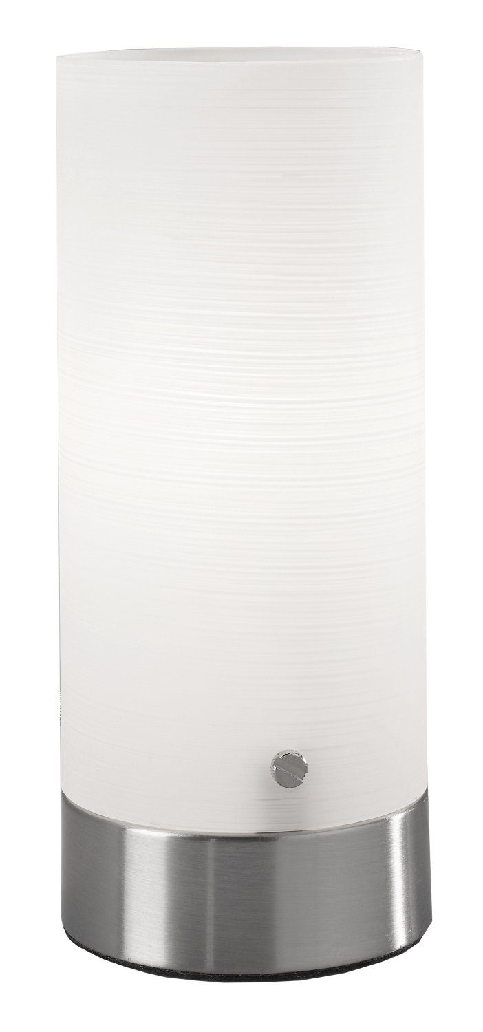 casa NOVA LED Tischleuchte LIST, ohne cm, Glasschirm, 1-flammig, mit 20 H Touchschalter Weiß, Leuchtmittel