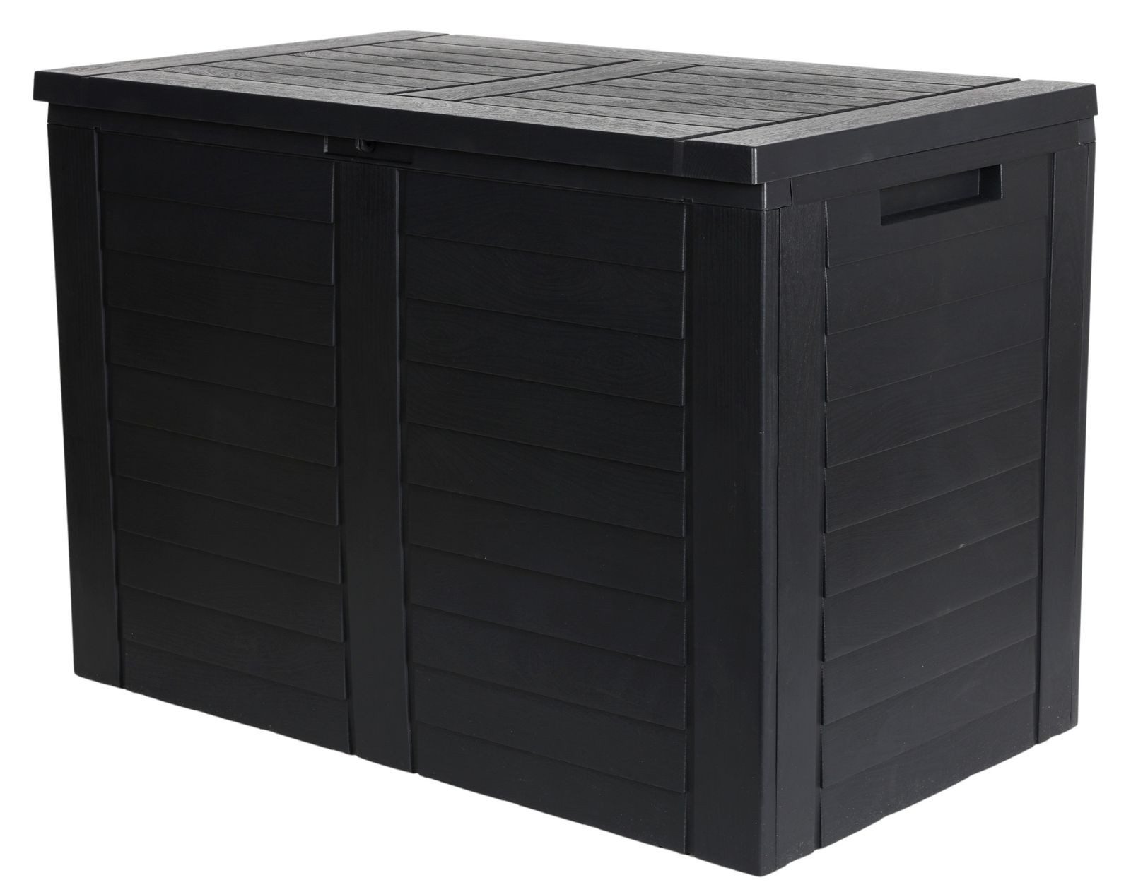 BURI Auflagenbox Balkon-Truhe Holzoptik Aufbewahrunsbox Kissentruhe Auflagenbox
