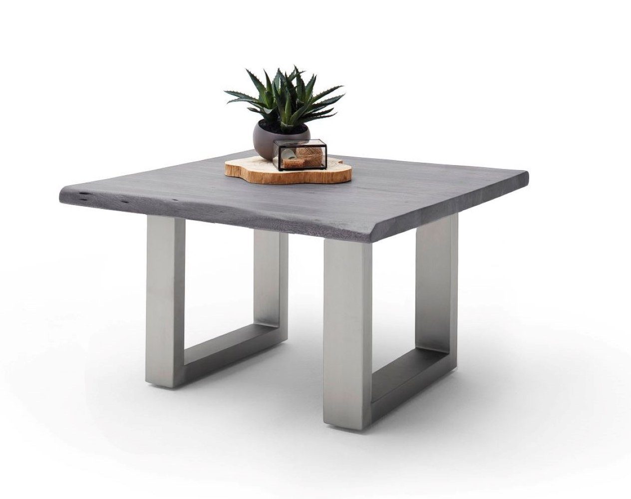 grau U-Form quadratisch furniture Couchtisch Cartagen, MCA Baumkante Akazie-massiv