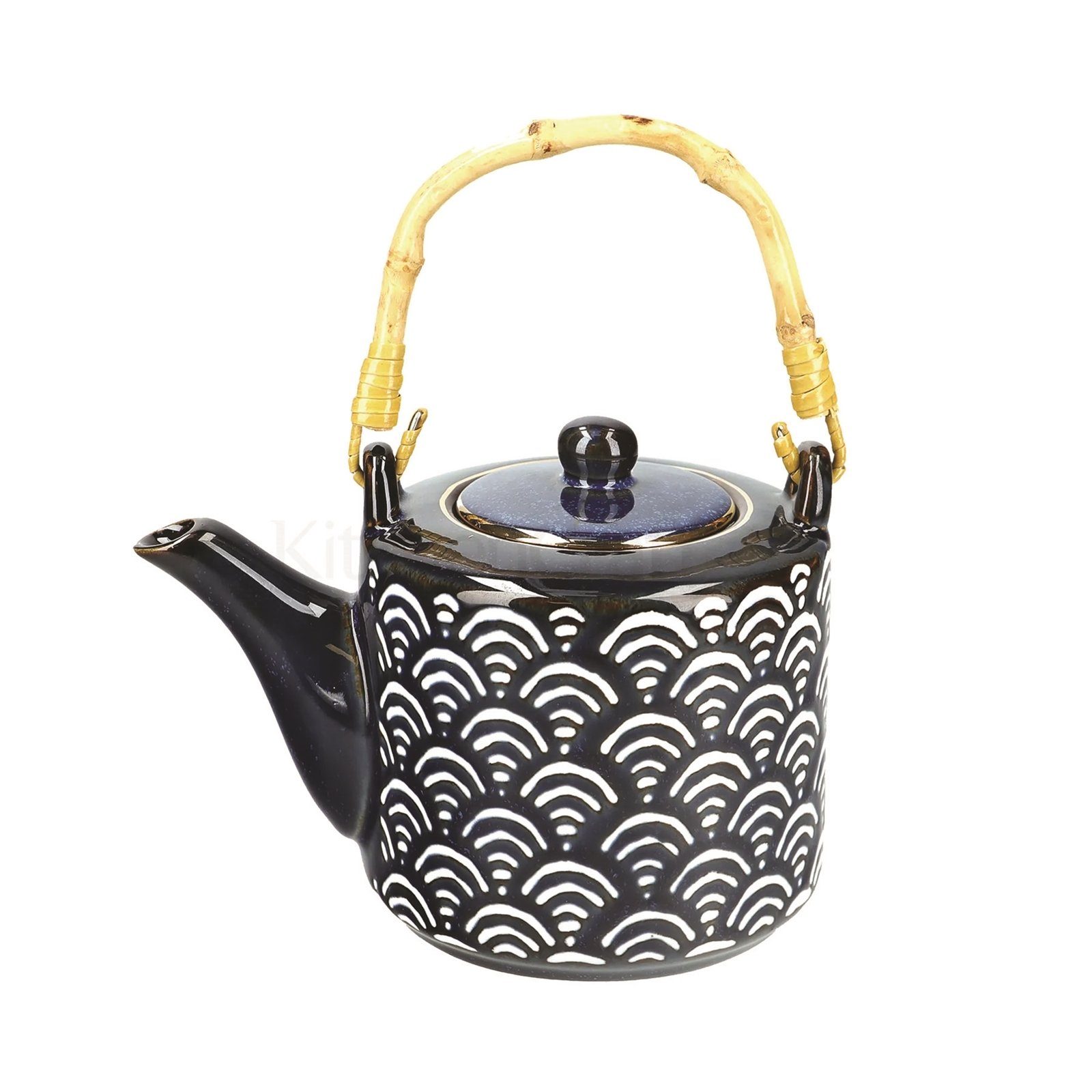 Neuetischkultur Teekanne Teekanne, Porzellan mit Bambusgriff Mikasa Satori, 0.54 l