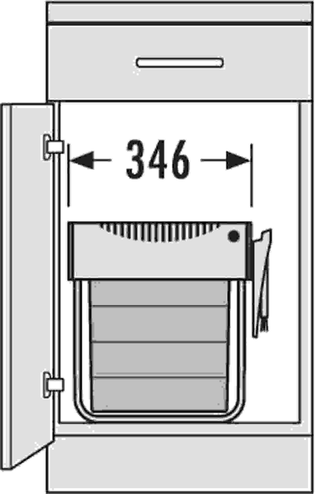 40/2 2x20 Einbaumülleimer Abfallsammler BIG-TANDEM Liter Hailo Behälter 2