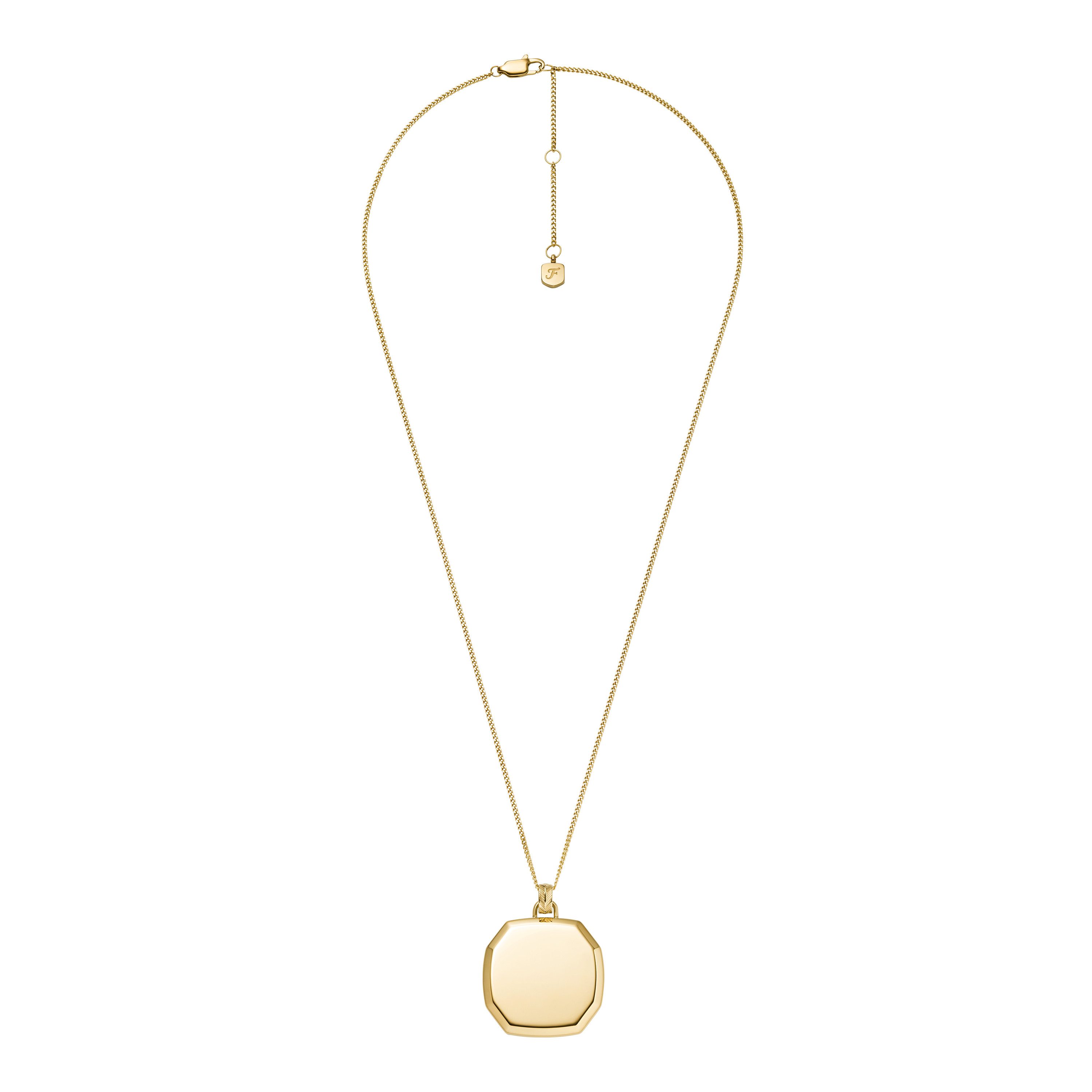 Fossil Kette mit Anhänger Schmuck Geschenk Edelstahl HARLOW