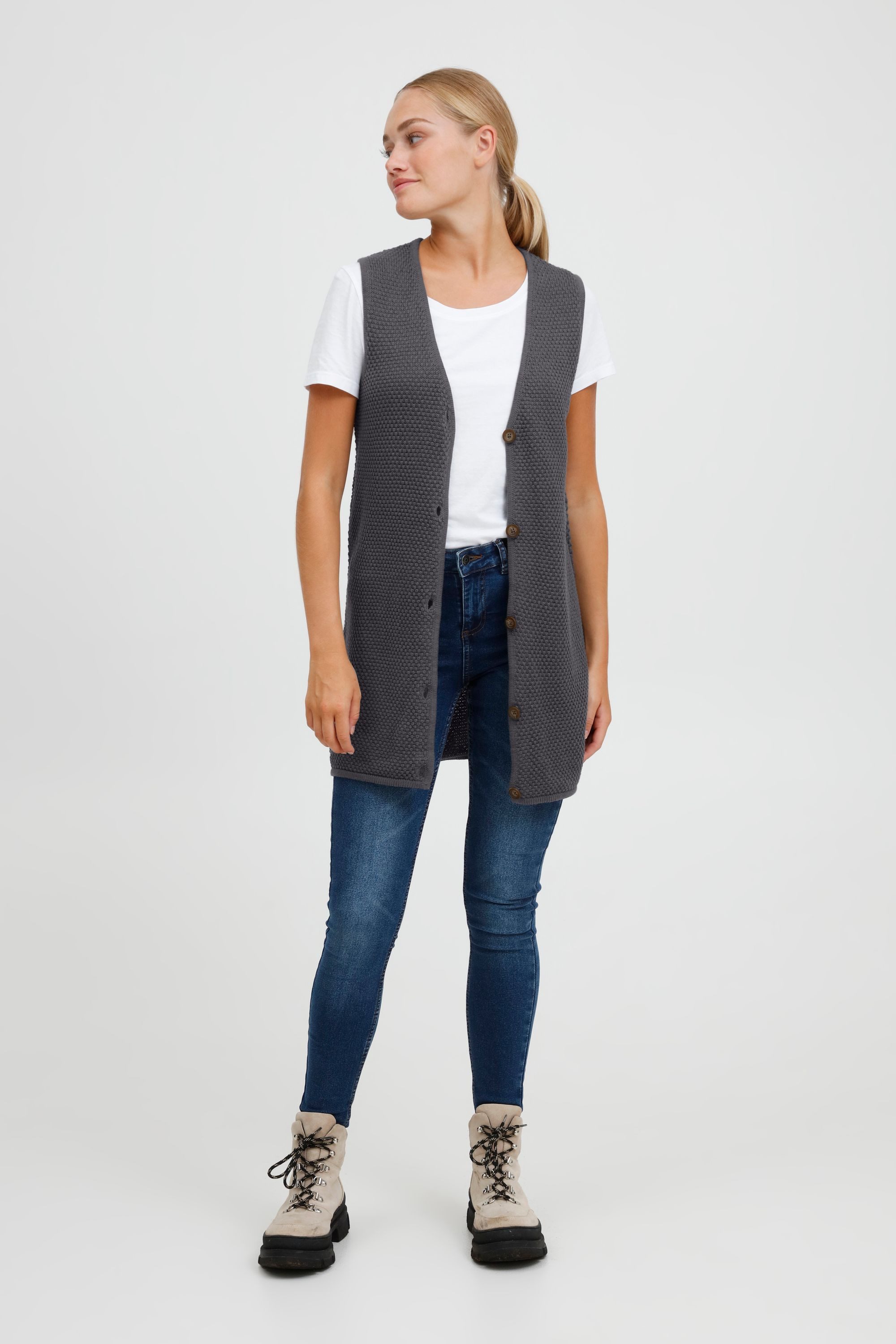 OXMO Strickweste OXHEIDI Damen Feinstrick Weste günstig online kaufen