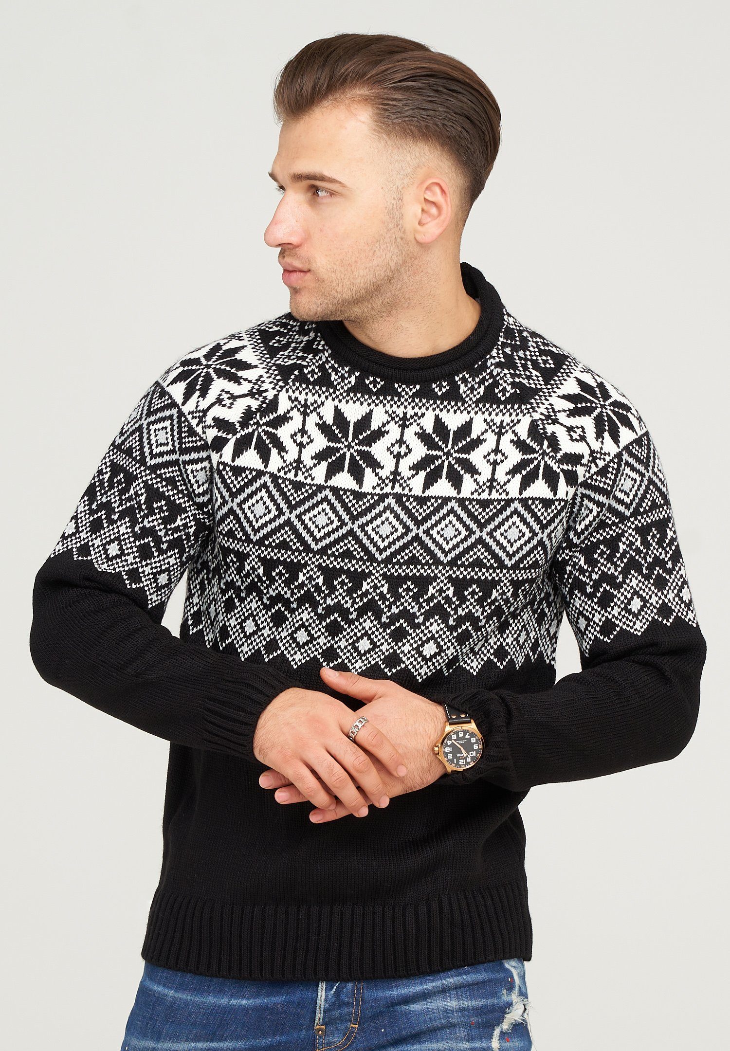 behype Strickpullover MPSNOW mit Norweger-Muster