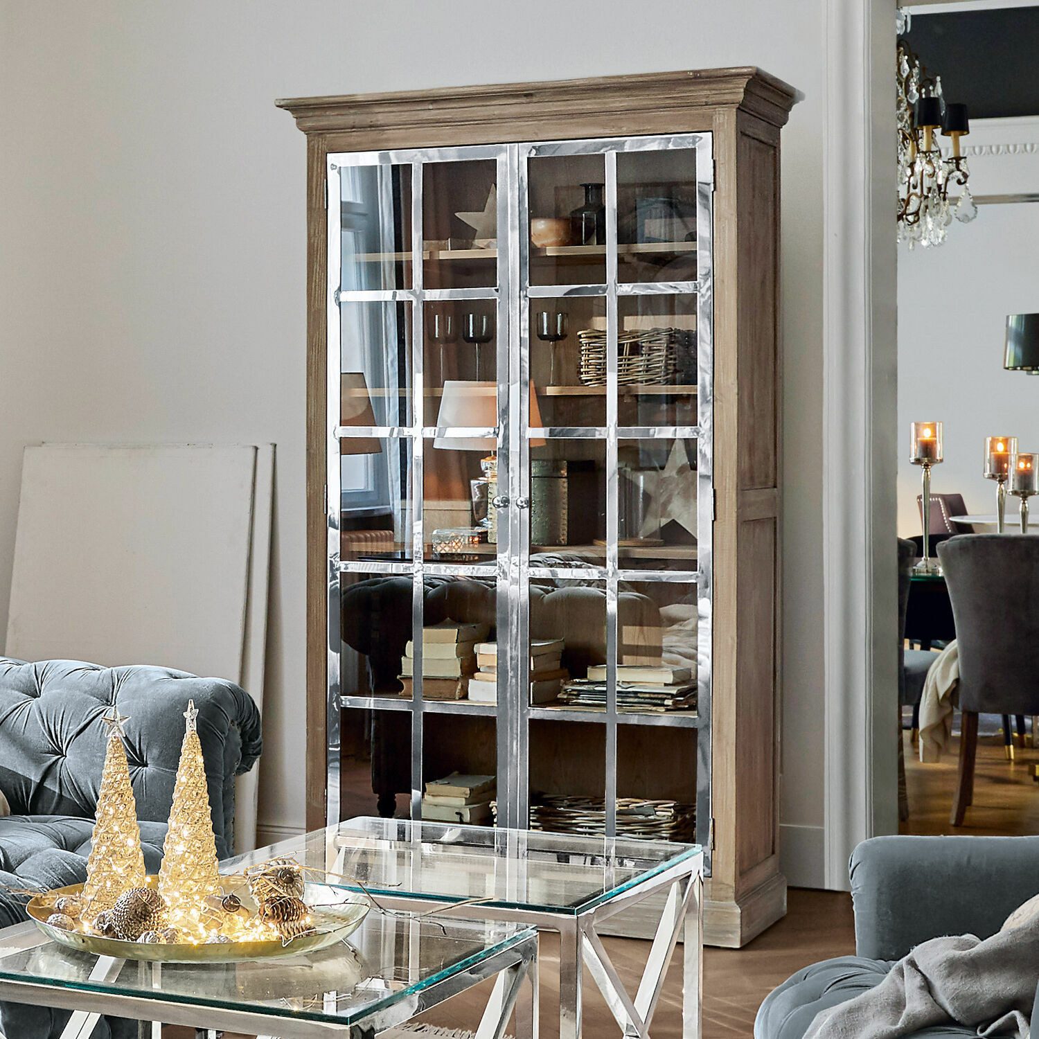 Mirabeau Hochschrank Schrank Keyport antikbraun günstig online kaufen