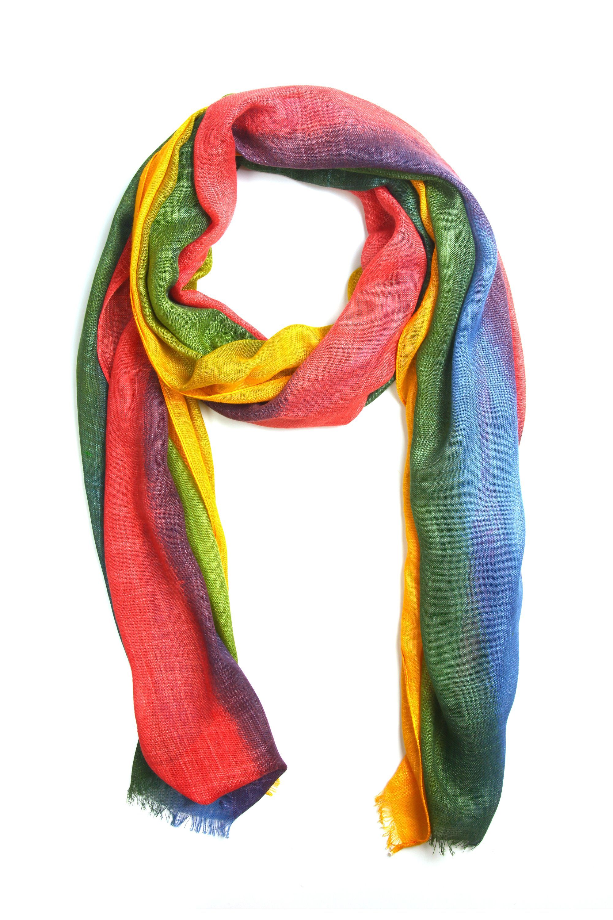 buntem Design (1-St), Modeschal Regenbogen, in ALESSANDRO COLLEZIONE