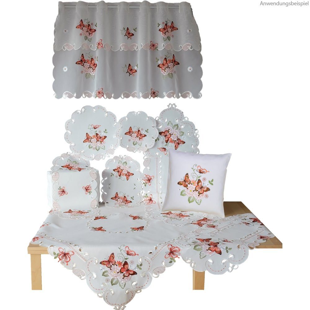 matches21 HOME & HOBBY Tischdecke Tischläufer Schmetterlinge Motiv Stickere günstig online kaufen