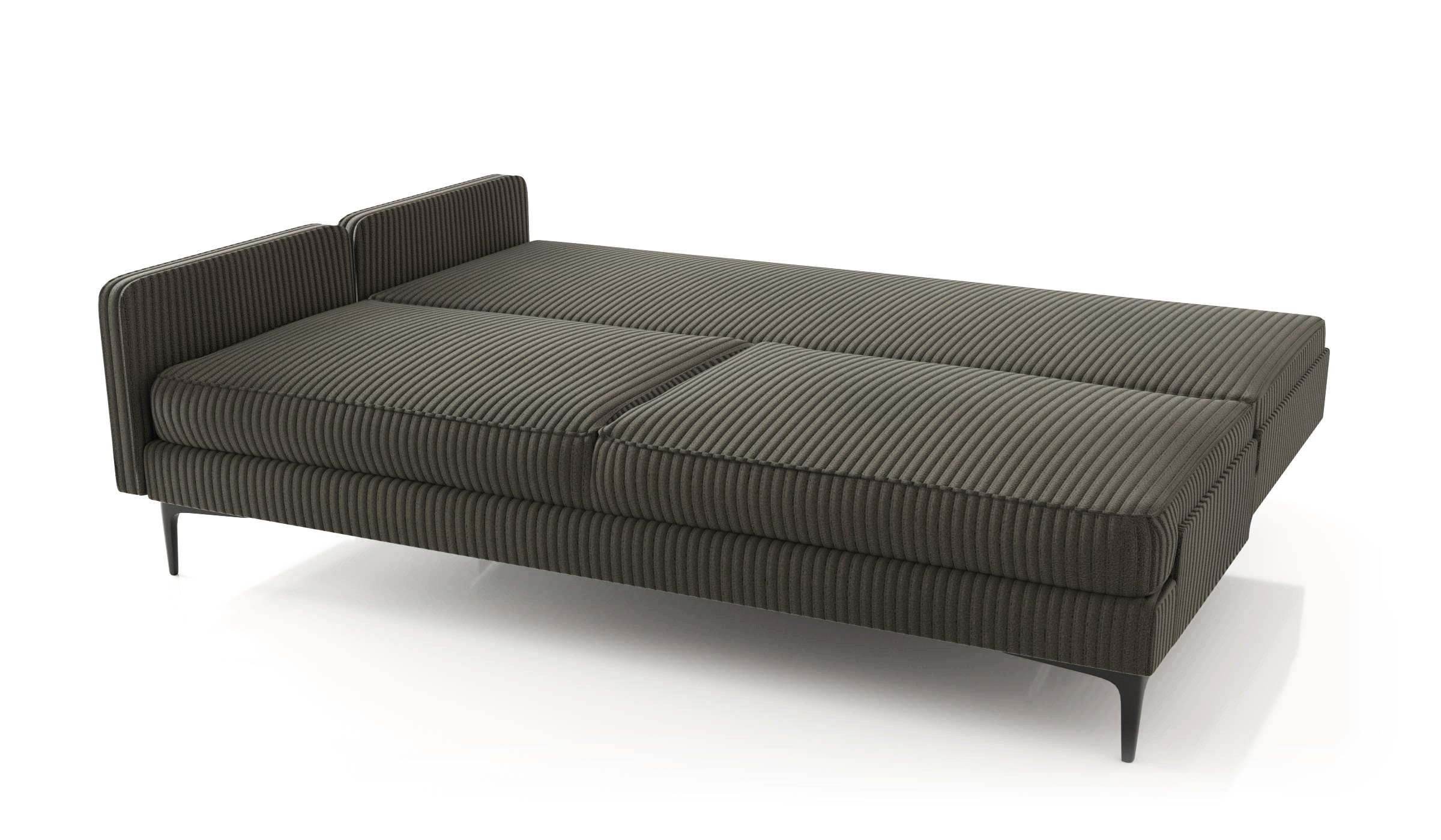 Hygger Möbelhaus Schlafsofa Magic, Bettfunktion, Bettkasten, Taschenfederkern & flexible Armlehnen, Liegefläche: 155 × 206 cm, filigrane Metallfüße (15 cm) und, kostenlose Lieferung inkl. Montage, Hergestellt in Europa.