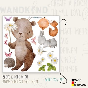 WANDKIND Wandtattoo Bär Hase und Fuchs V378 (Waldtiere)