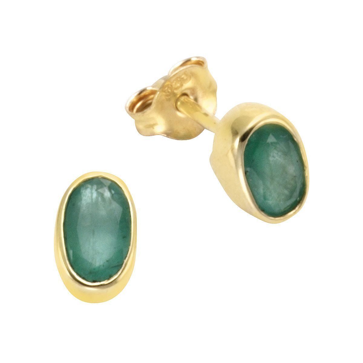 Vivance Paar Ohrstecker 585/- Gelbgold Smaragd