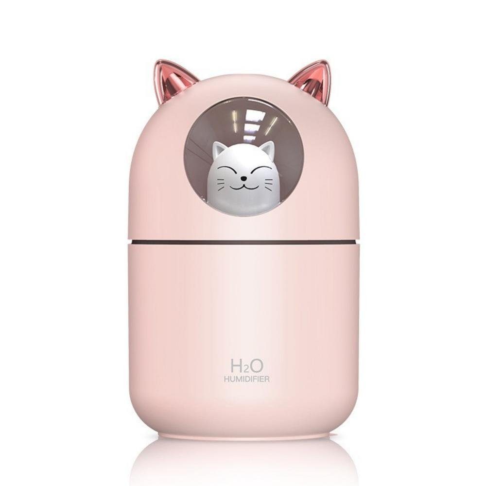 MOUTEN Diffuser Tragbarer kleiner Luftbefeuchter, 300 ml Mini Cool Mist Rosa