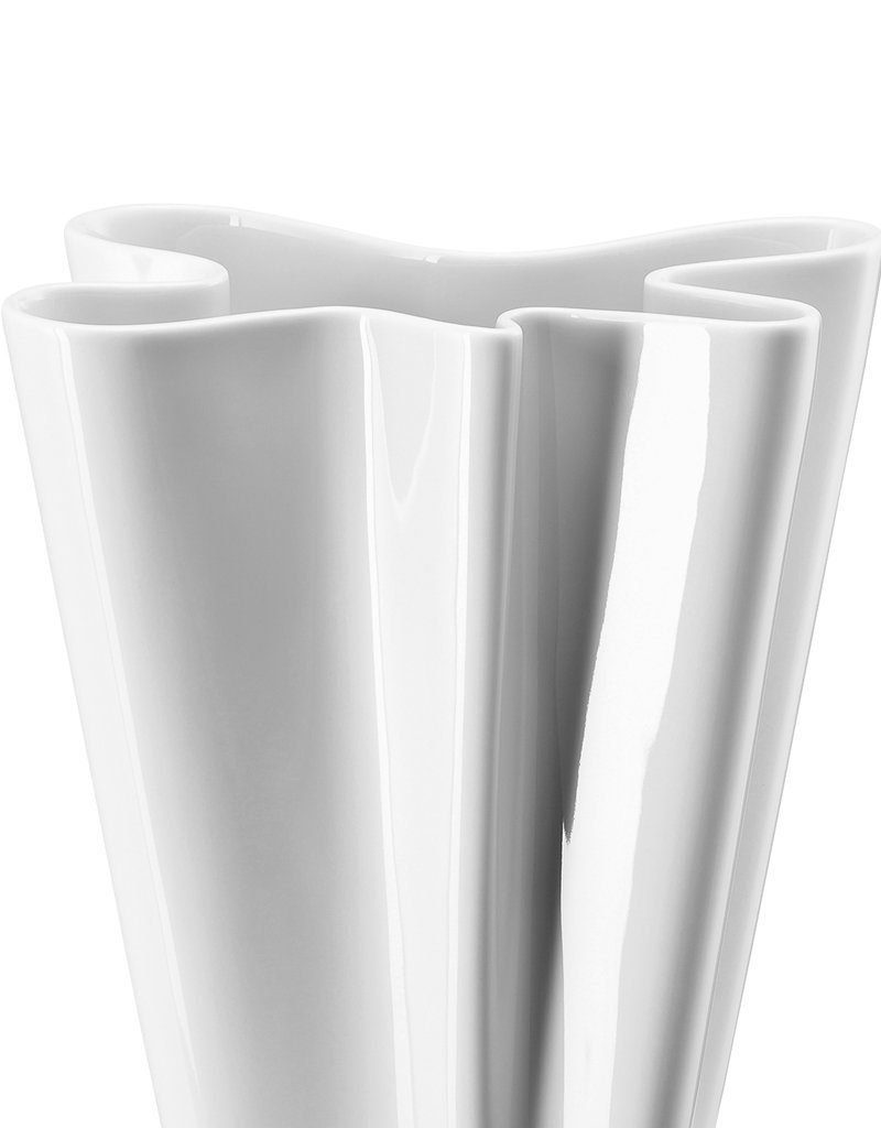 Rosenthal 20 Vase), weißem Porzellan, "Flux" aus cm Vase Verarbeitung (einzelne hochwertige Tischvase
