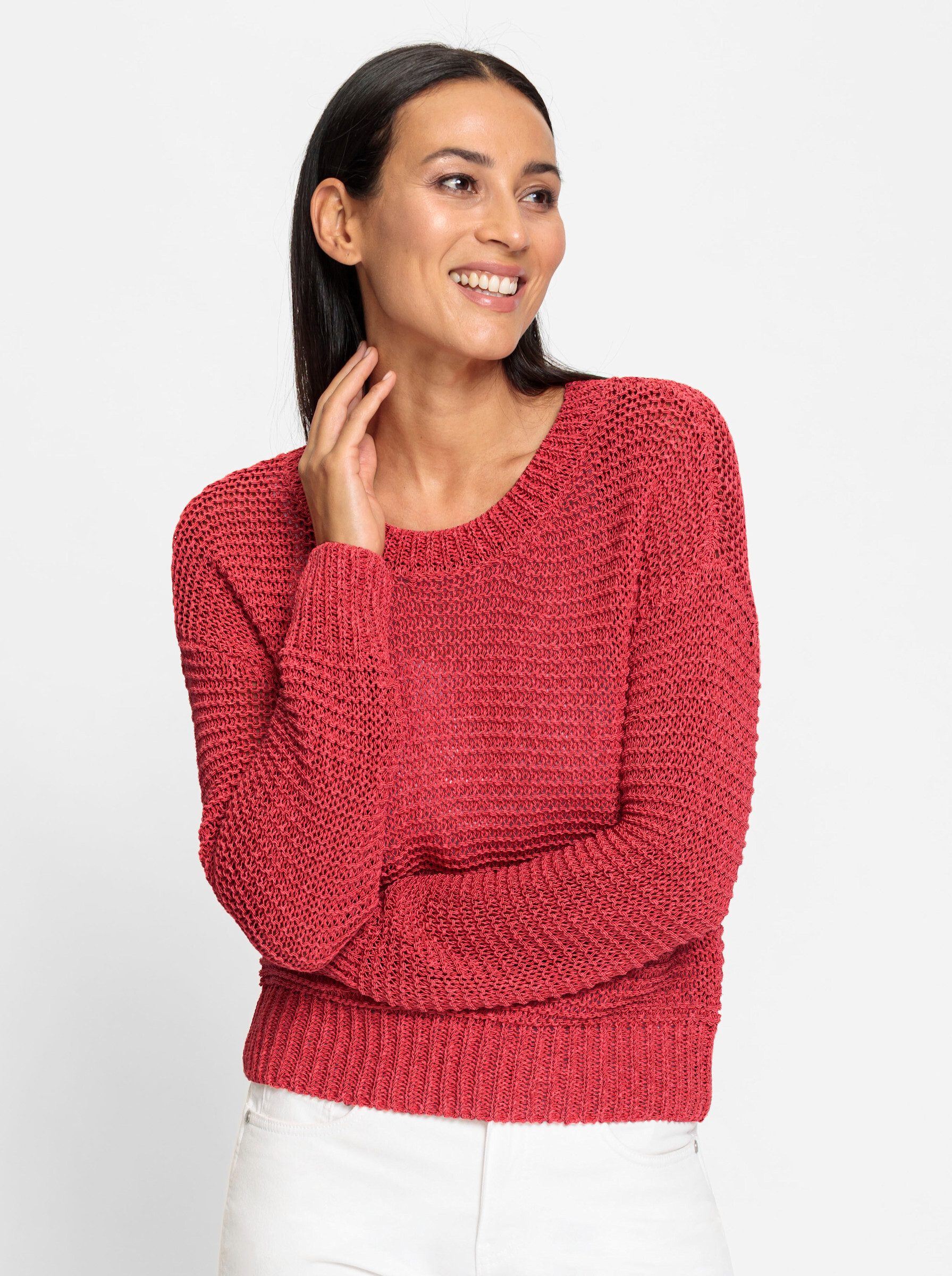 Strickpullover Rundhalspullover