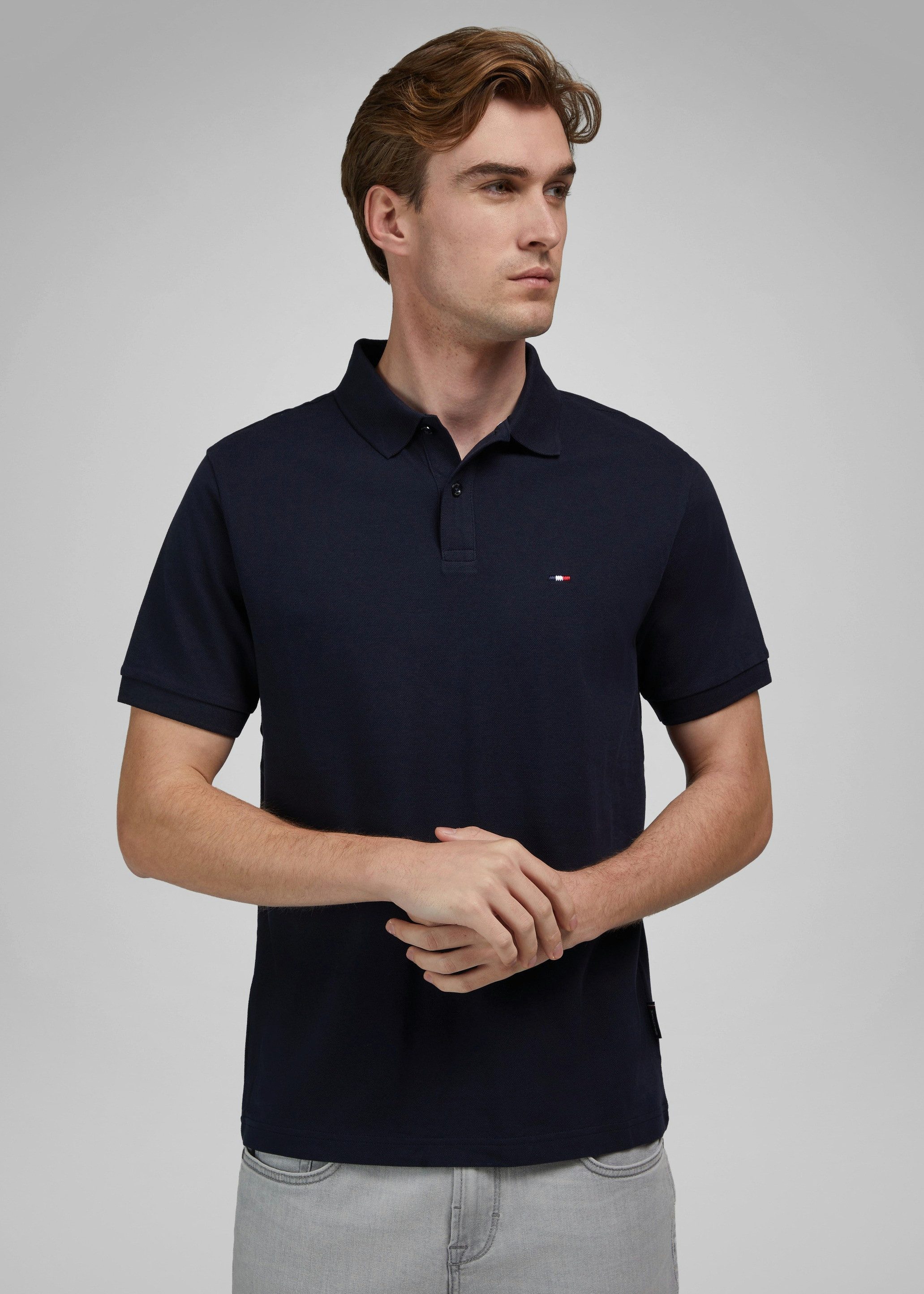 HECHTER PARIS Poloshirt POLO PIQUE (1-tlg) mit feiner Piqué-Struktur