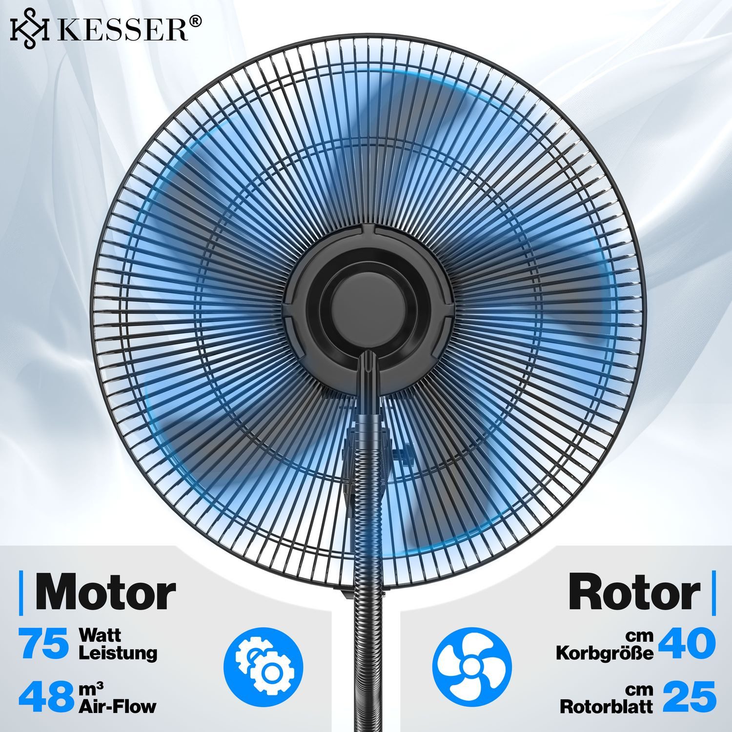 KESSER Standventilator, Stand-Ventilator Frosty mit Wasser Ultraschall-Sprü günstig online kaufen