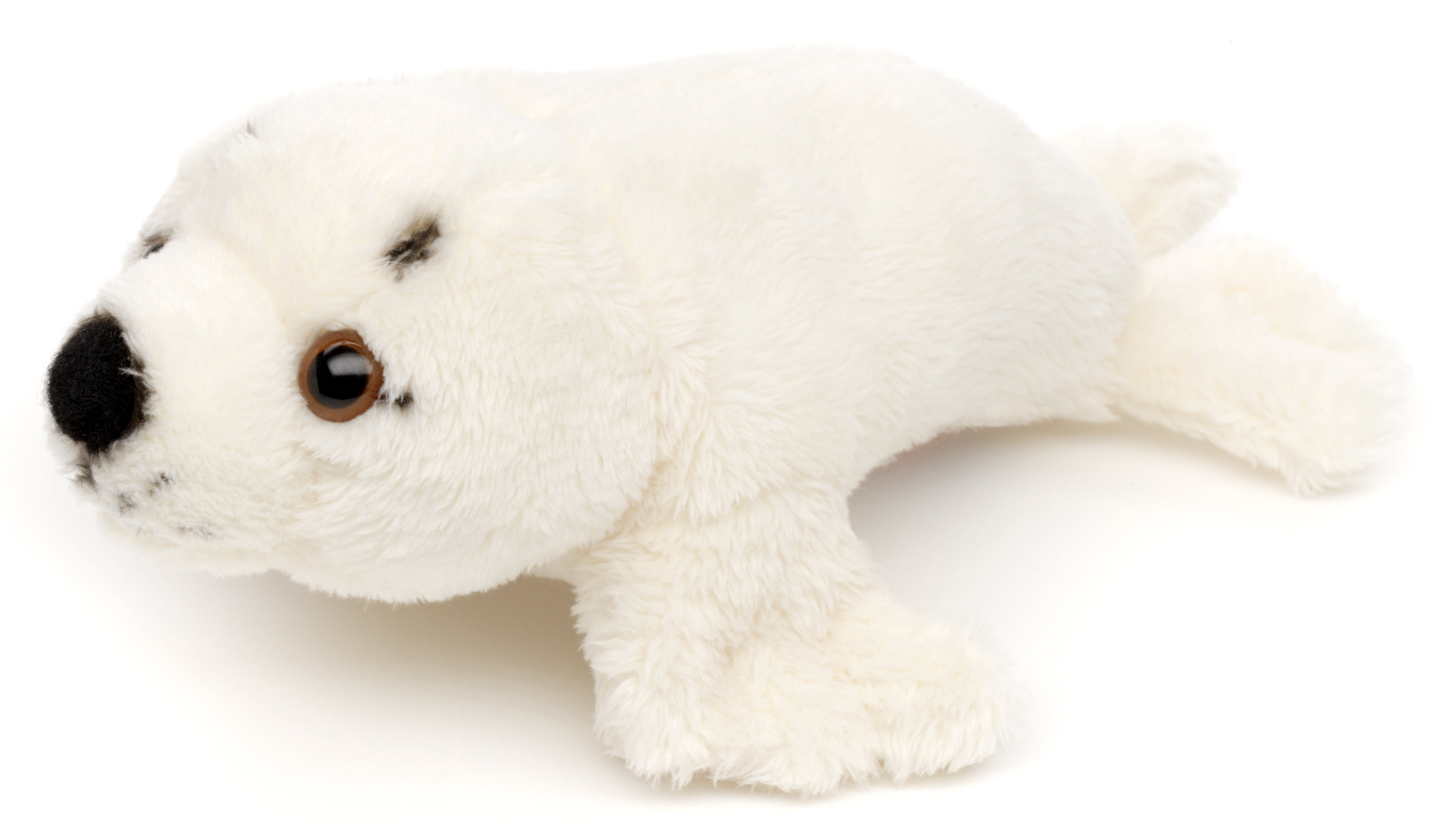 Uni-Toys Kuscheltier Robbe Plushie - versch. Farben - 19 cm (Länge) - Seehund - Plüschtier, zu 100 % recyceltes Füllmaterial weiß