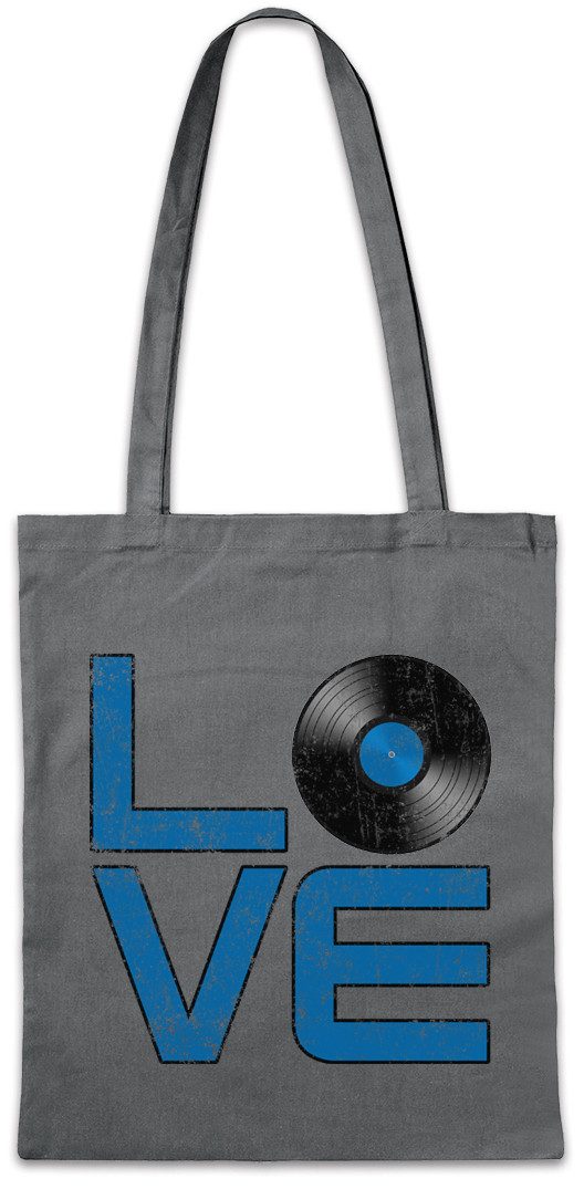 Beuteltasche Schallplatte Love Stofftasche Schallplatte Club Disco Retro Music